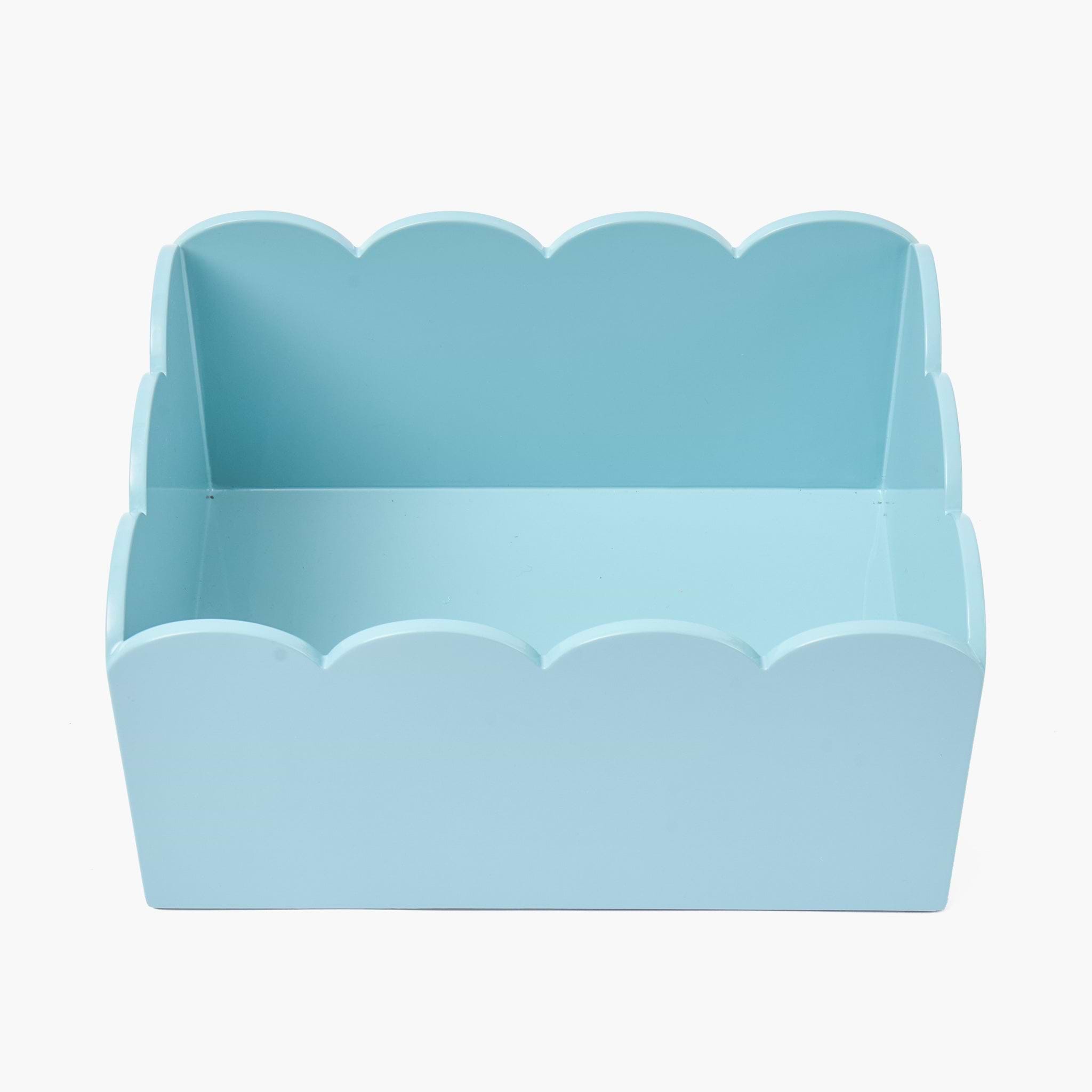 Duck-egg Blue Lacquer Storage Boxes (Set of 2)