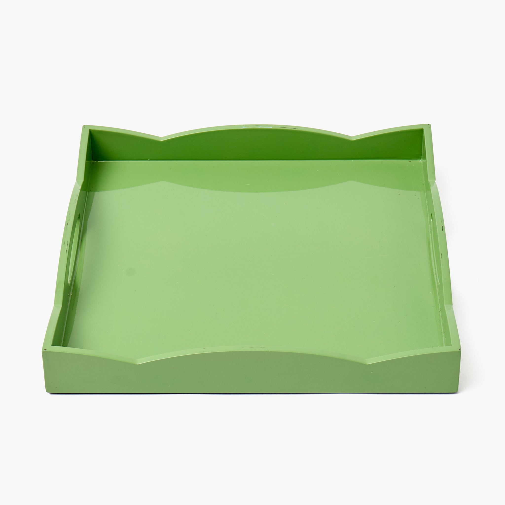 Small Green Lacquer Wave Tray