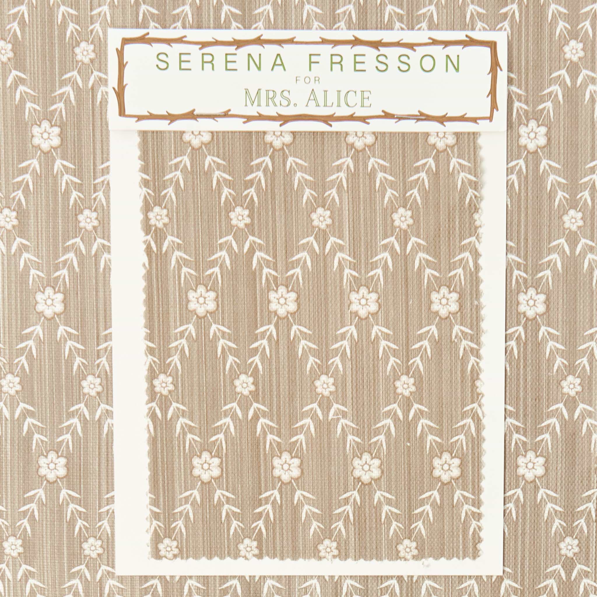Putty Theodora Trellis Fabric