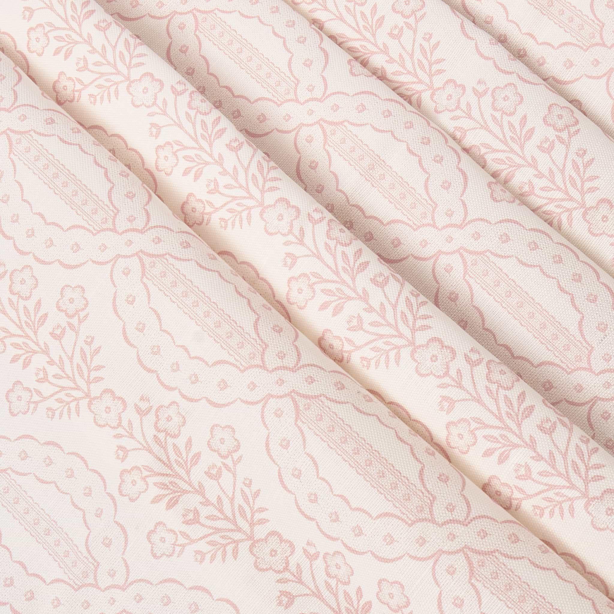Pink floral patterned fabric