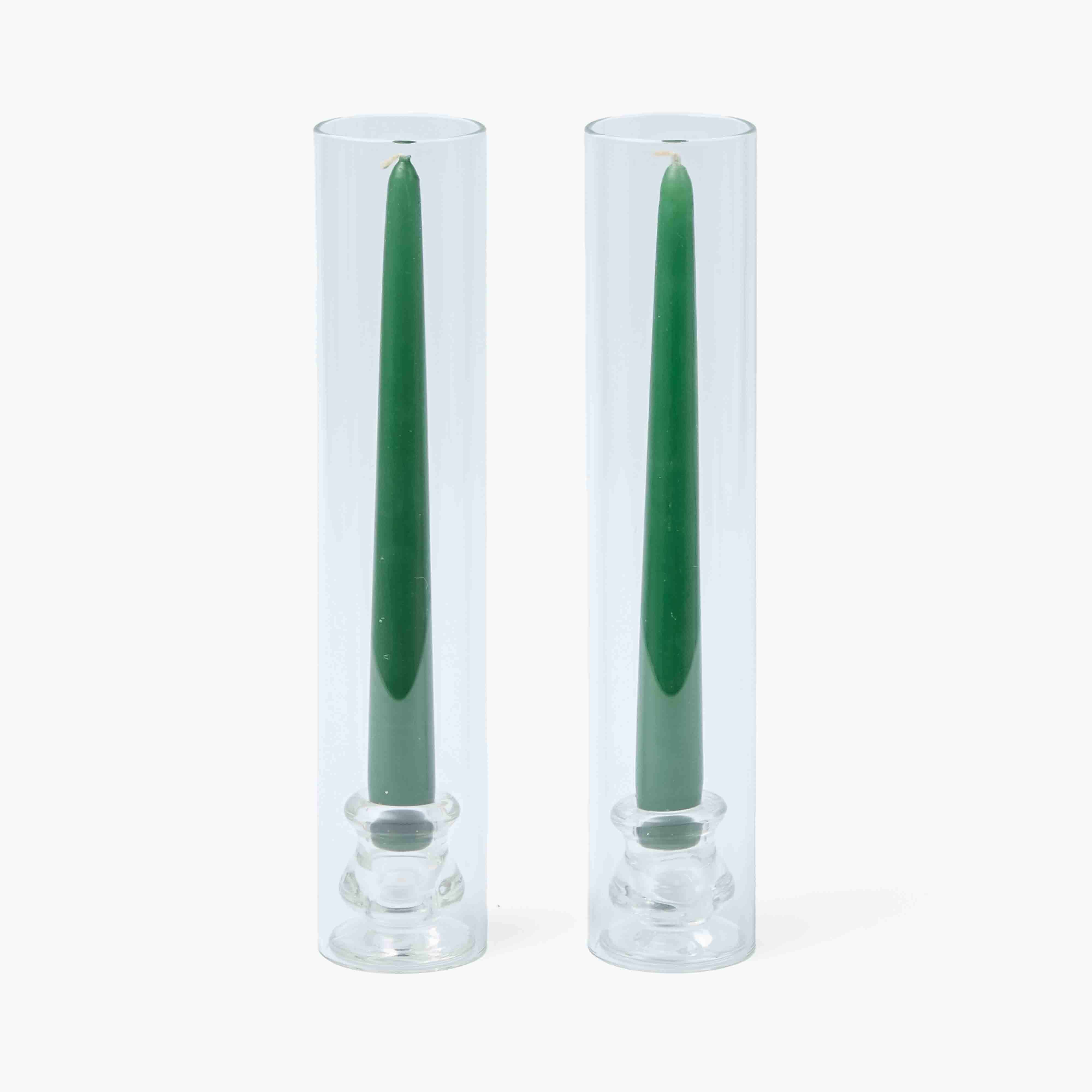 Claudia Glass Huricane Candle Holder Set