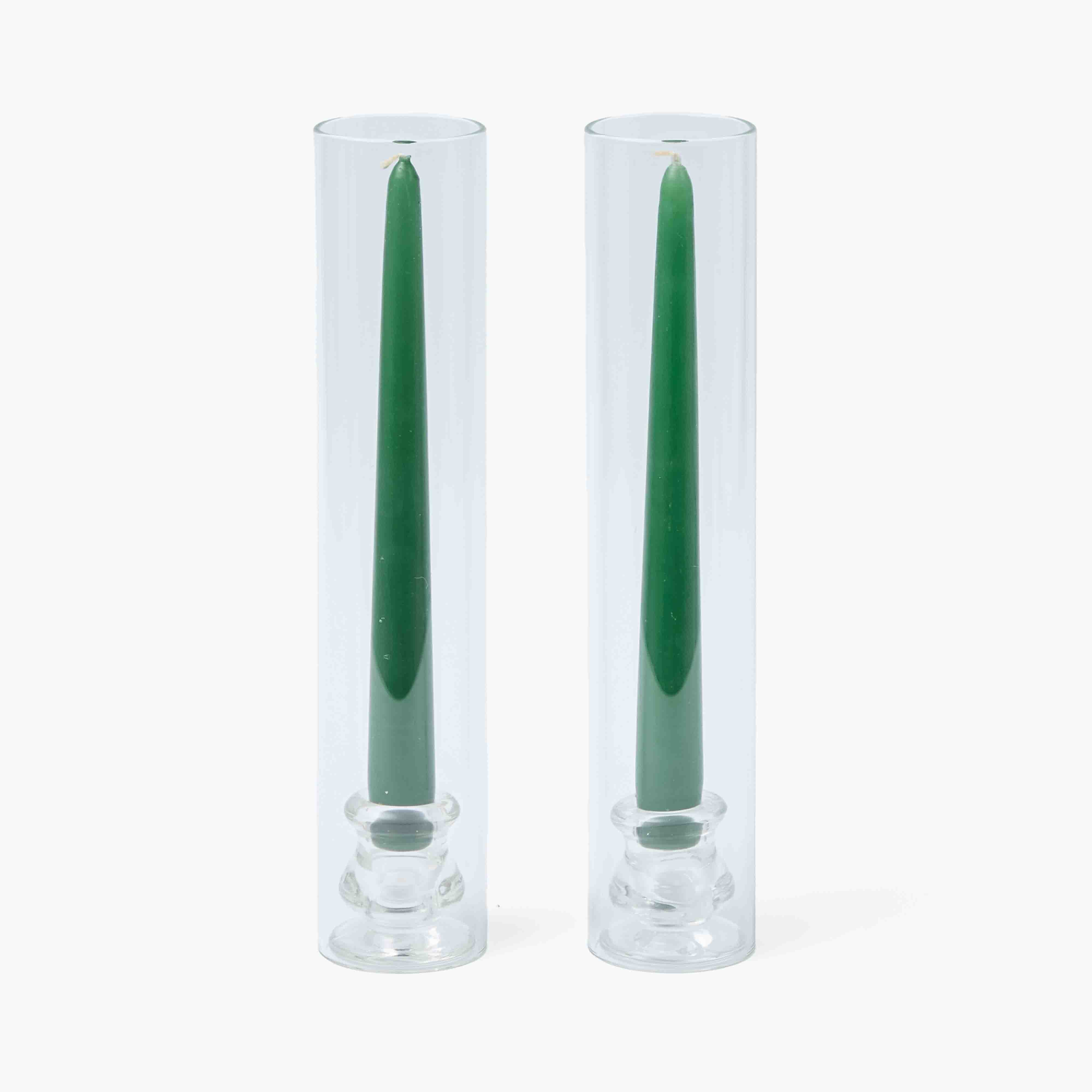 Claudia Glass Huricane Candle Holder Set