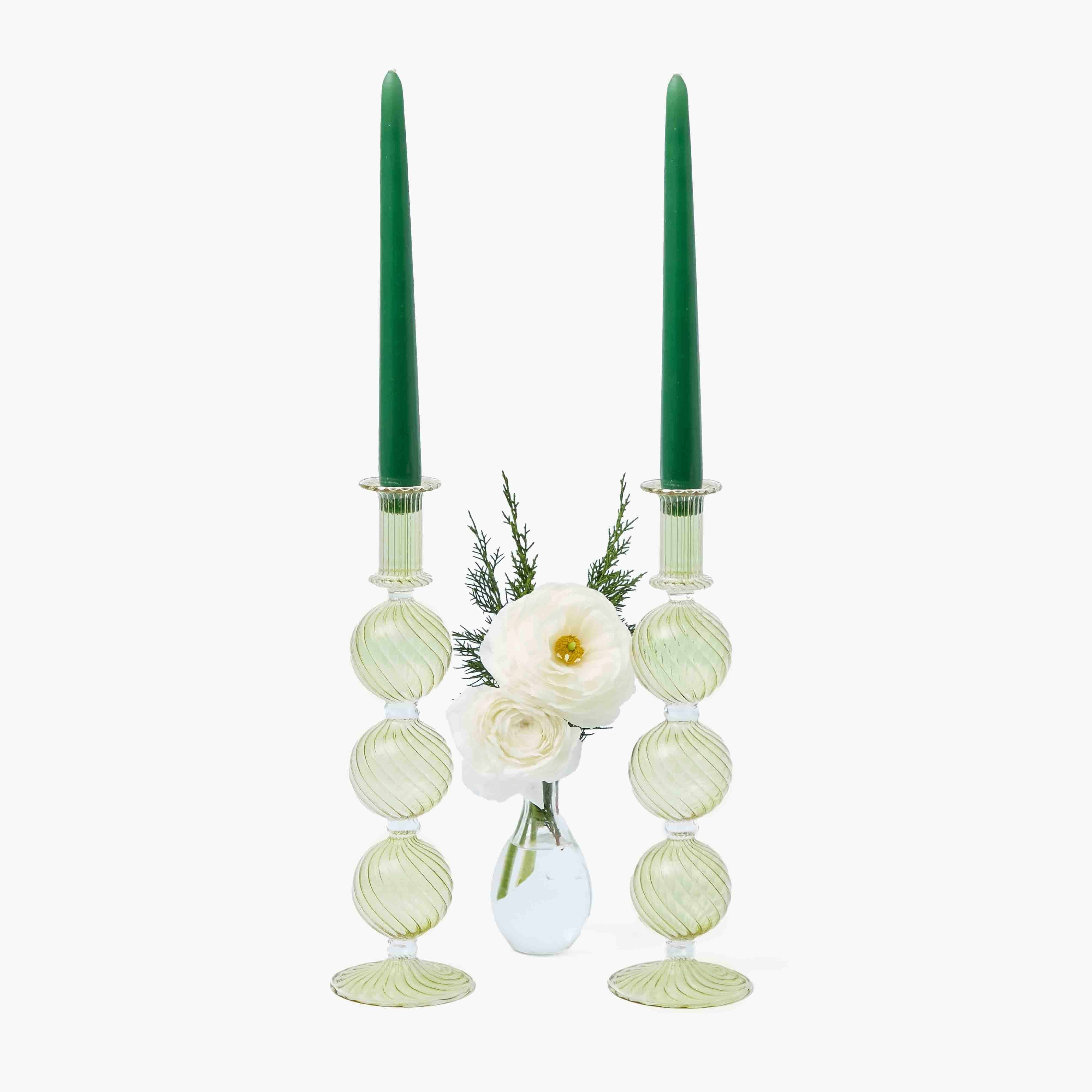 Olive Camille Candle Holders (Pair)