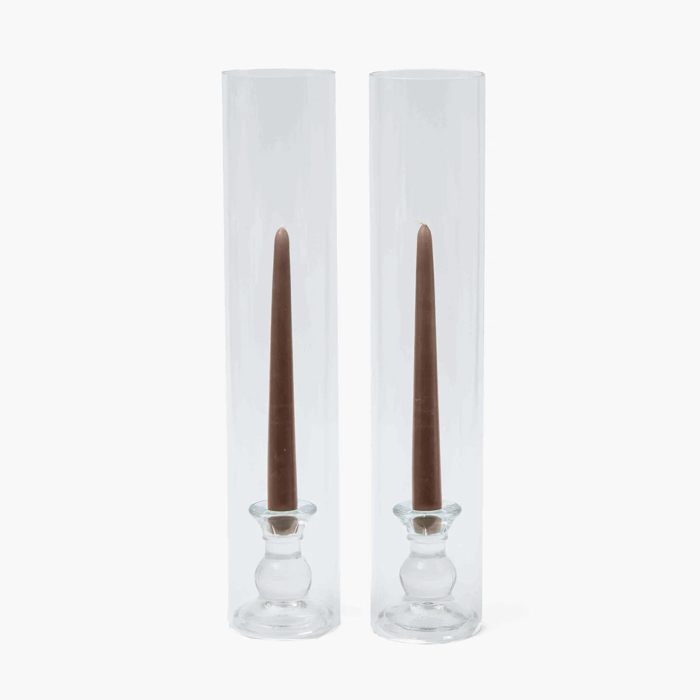 キリンカルチュアクラブ クリスマス 1997 Large Claudia Glass Hurricane Candle Holder (Pair)