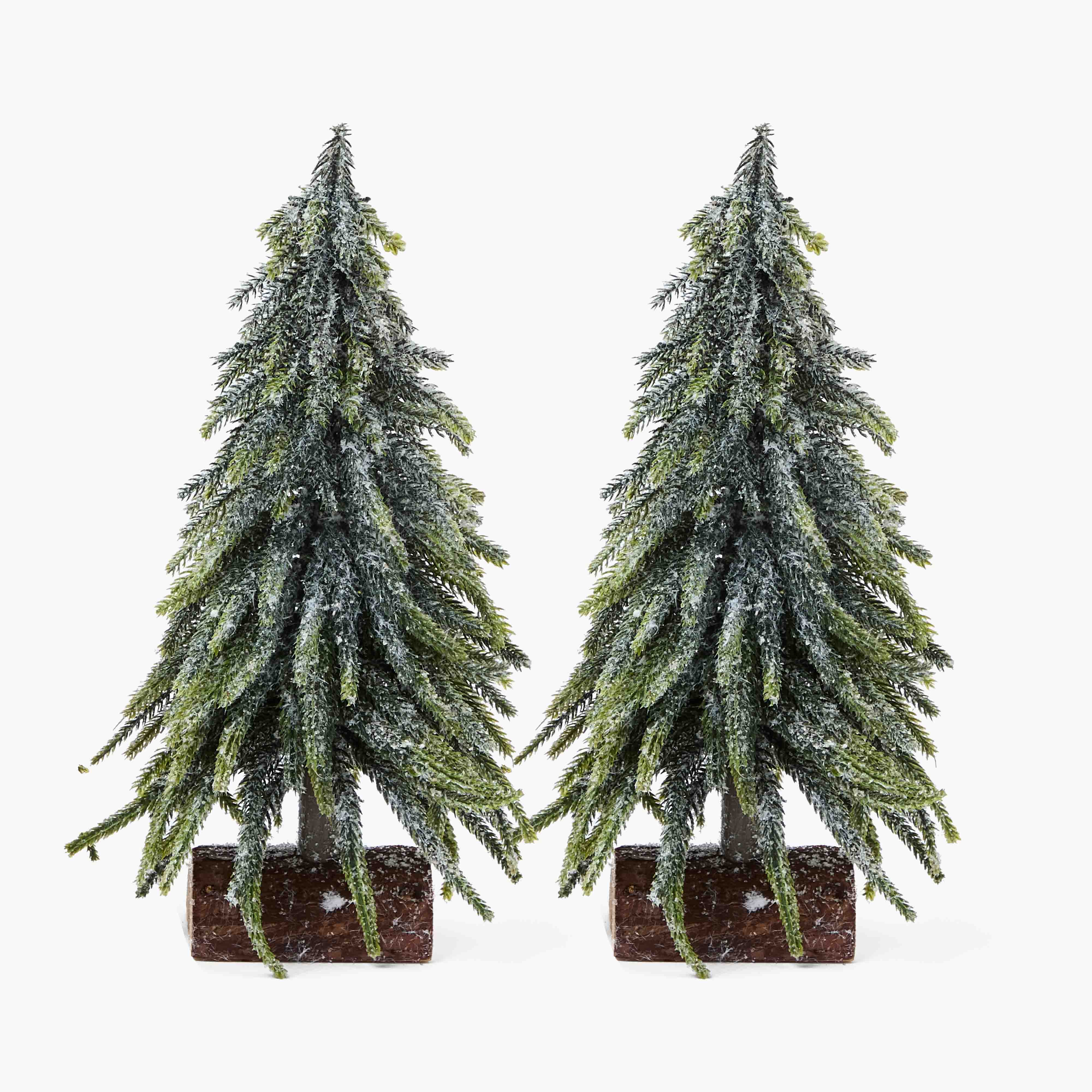 Frosted Fir Trees (Pair)
