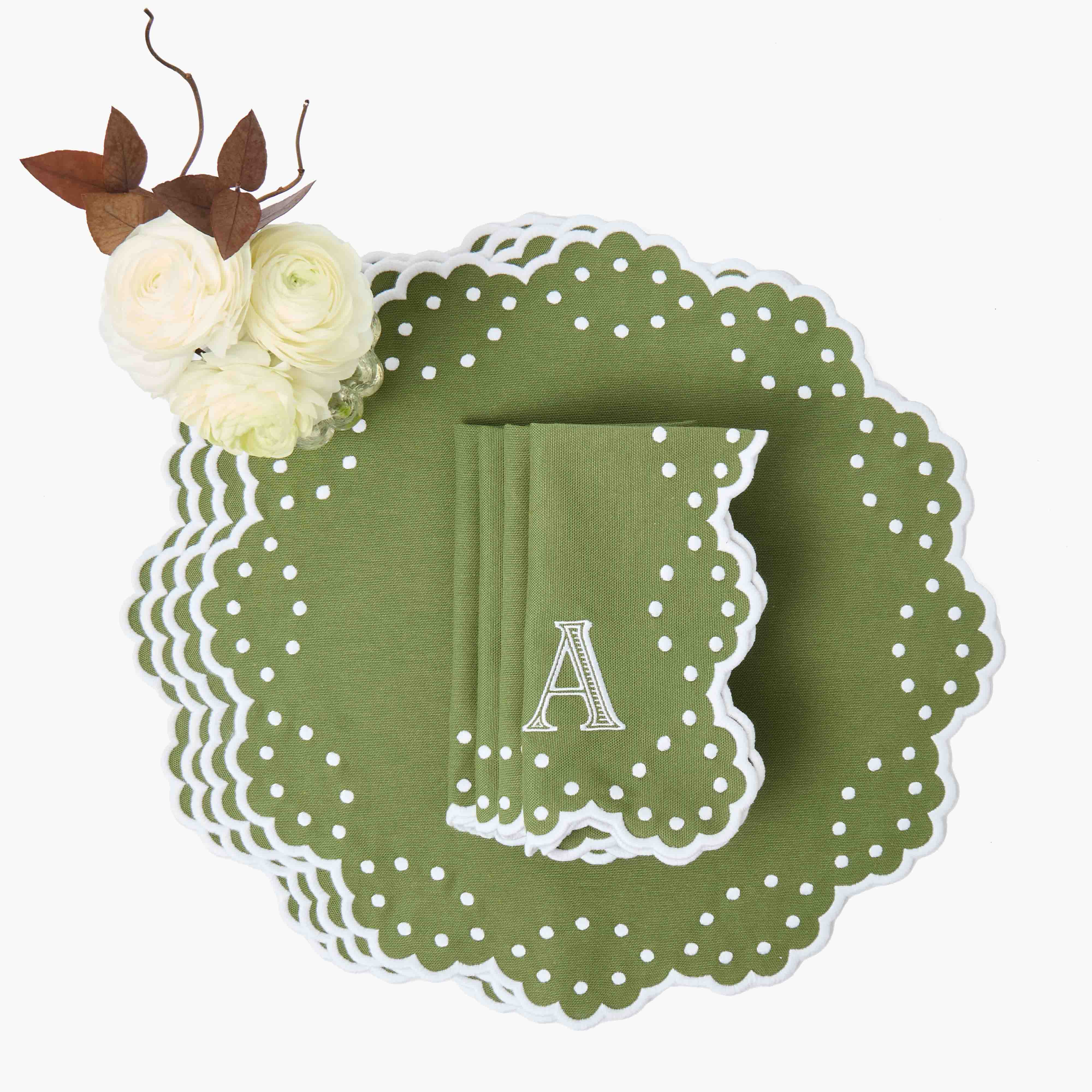 Green Esmerelda Placemats (Set of 4)