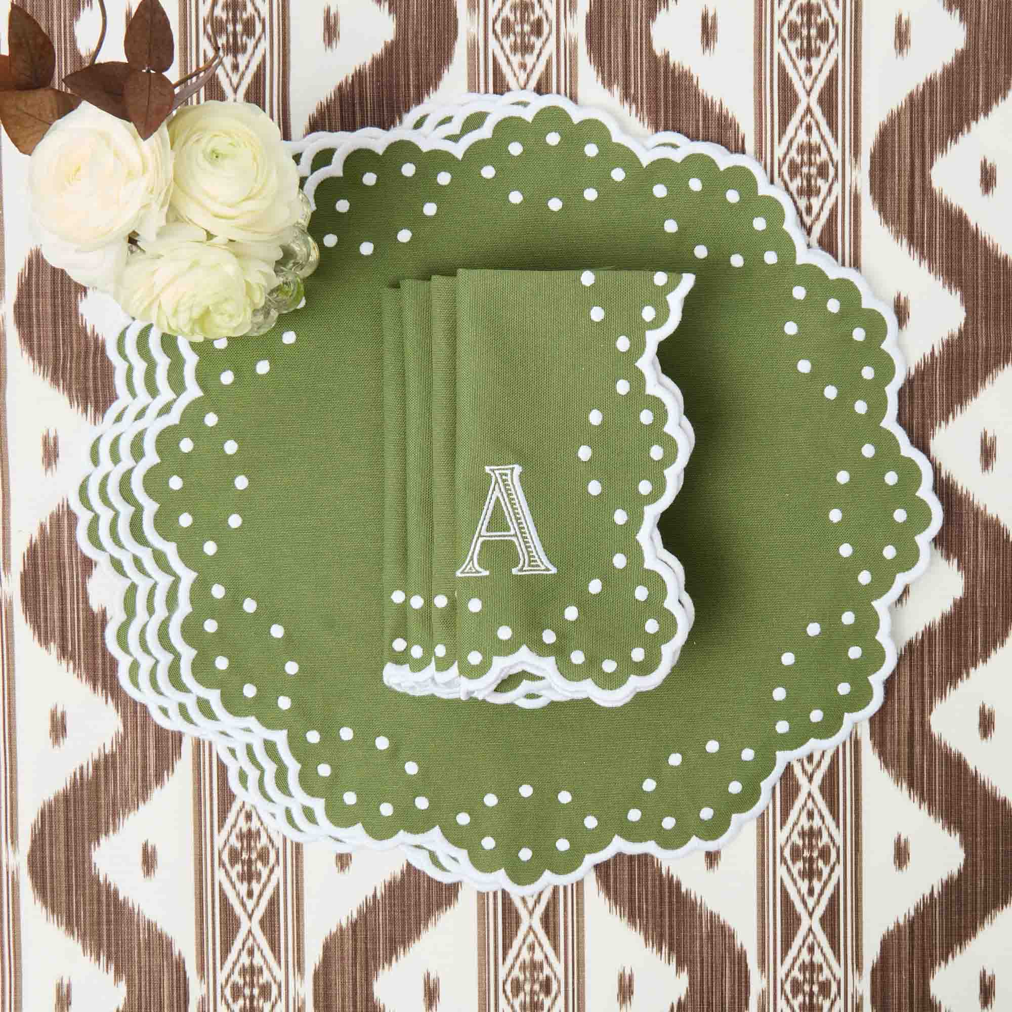 Green Esmerelda Placemats (Set of 4)