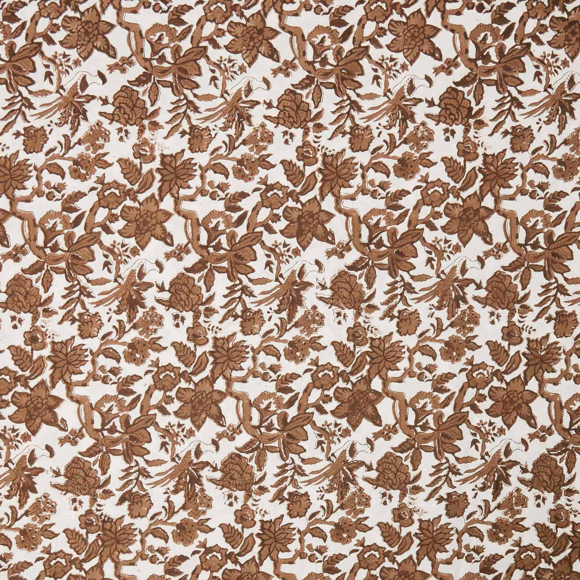 Chocolate Floral Pheasant Tablecloth