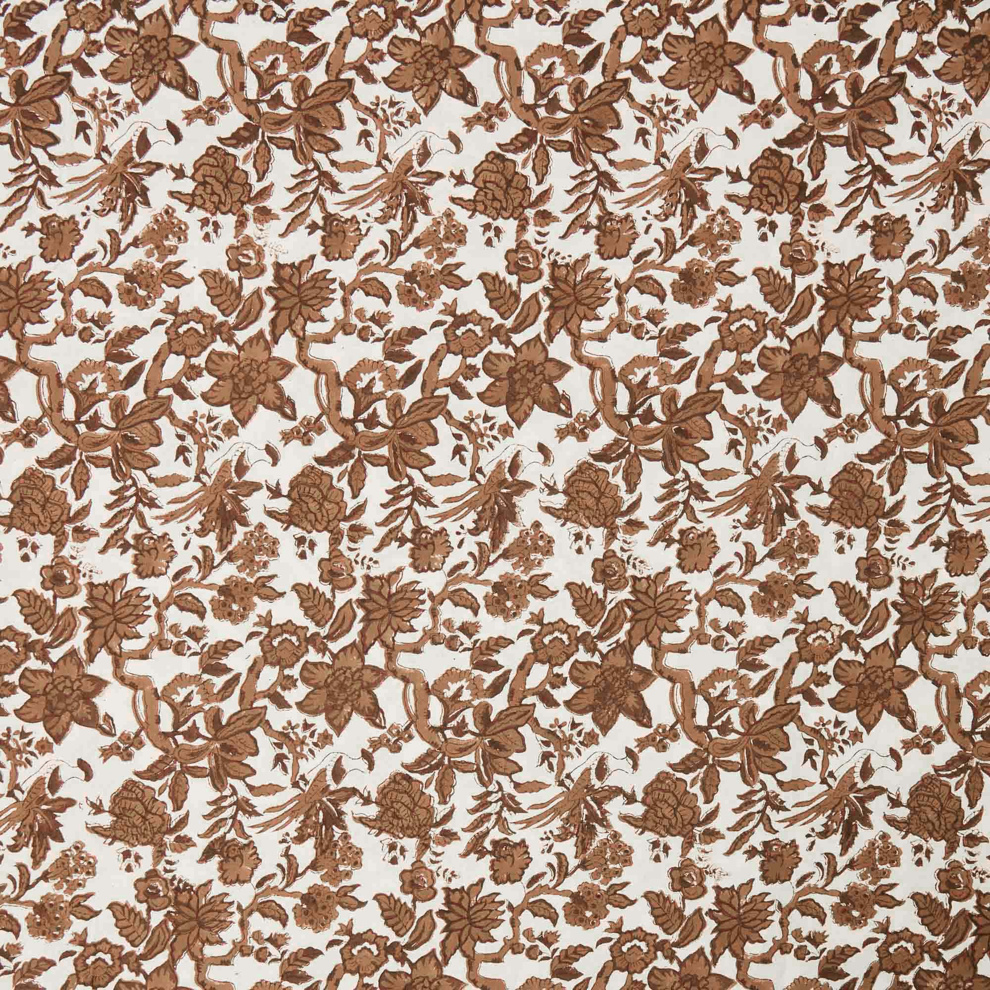 Chocolate Floral Pheasant Tablecloth