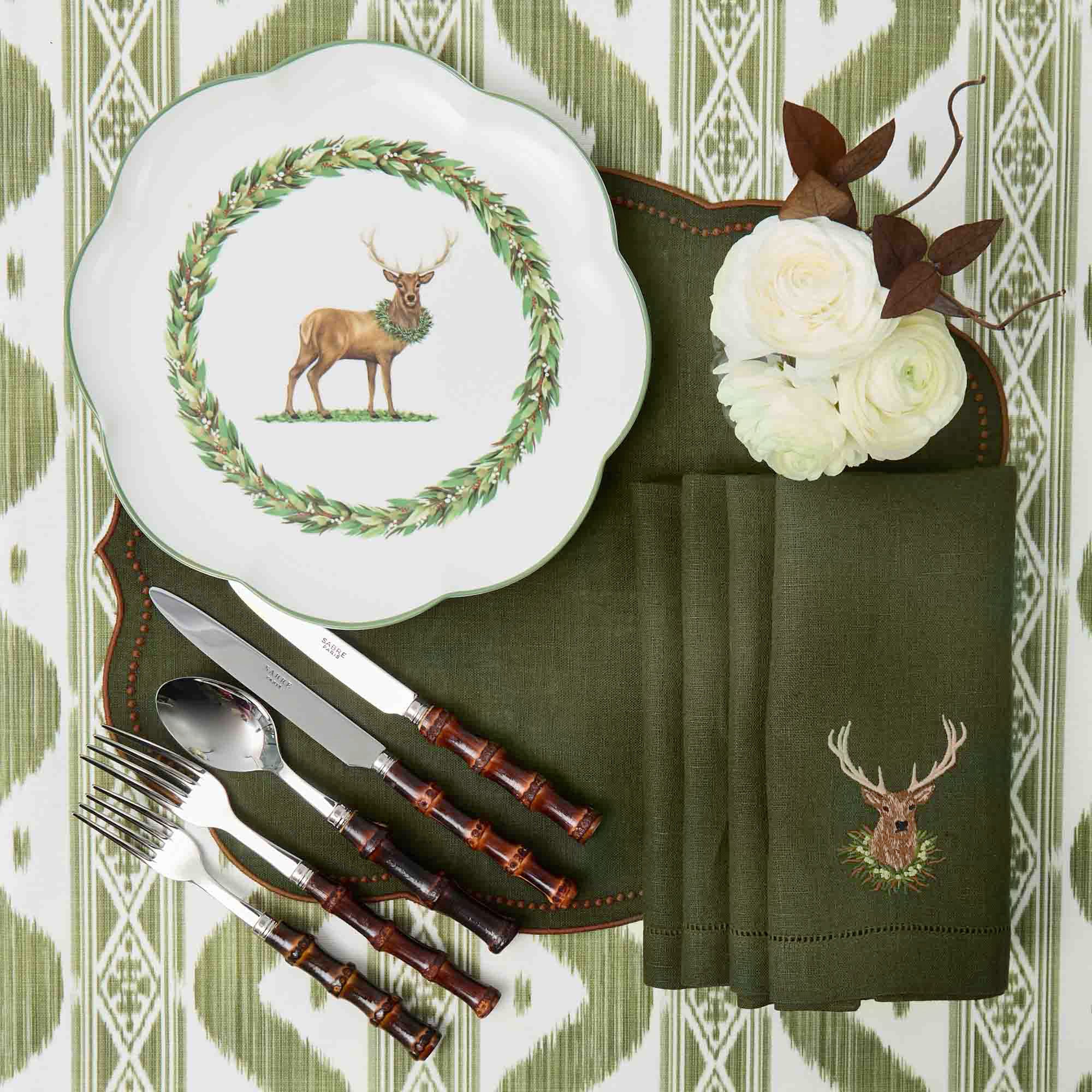 Olive Ikat Tablecloth