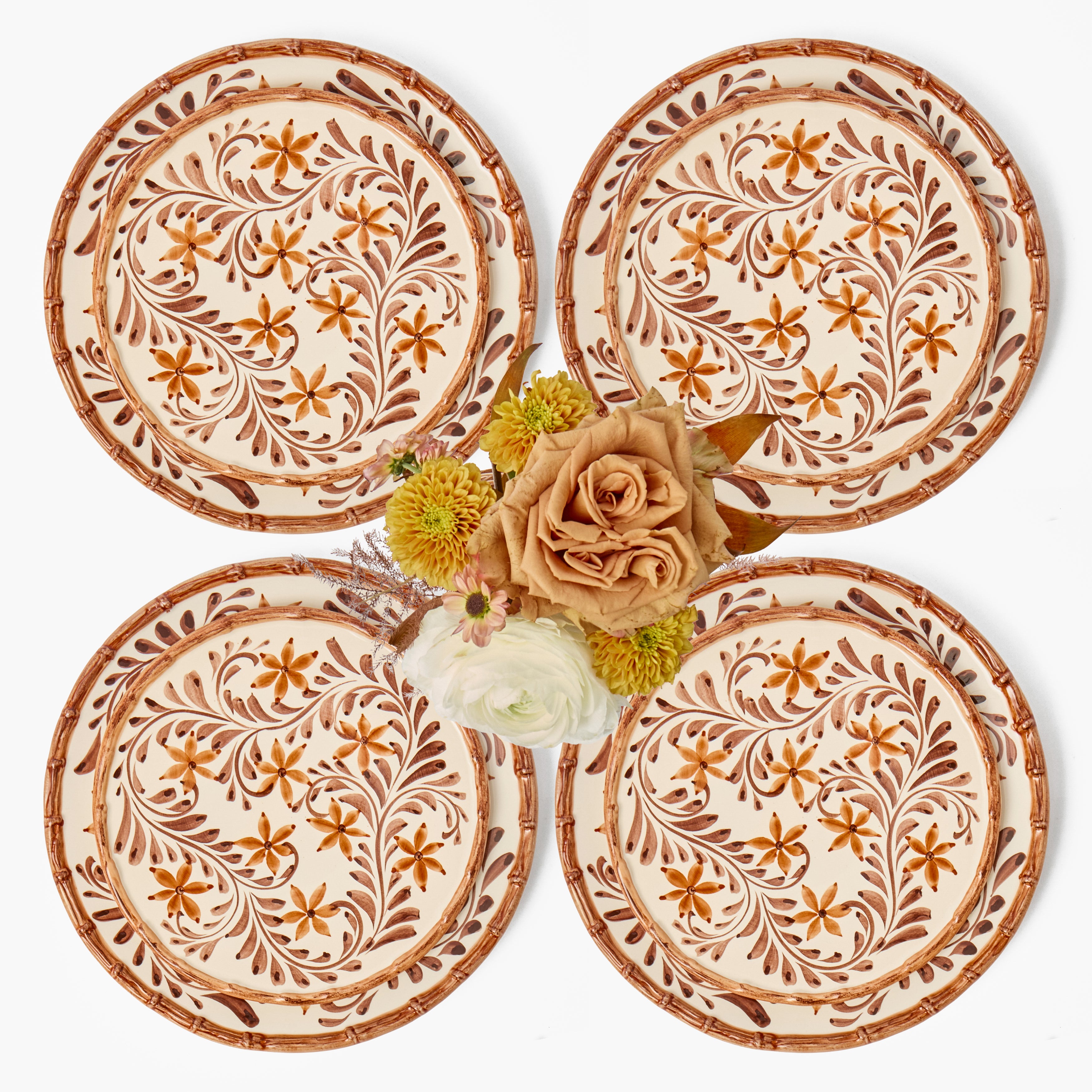 Theodora Bamboo Dinner & Starter Plates (Set of 8)