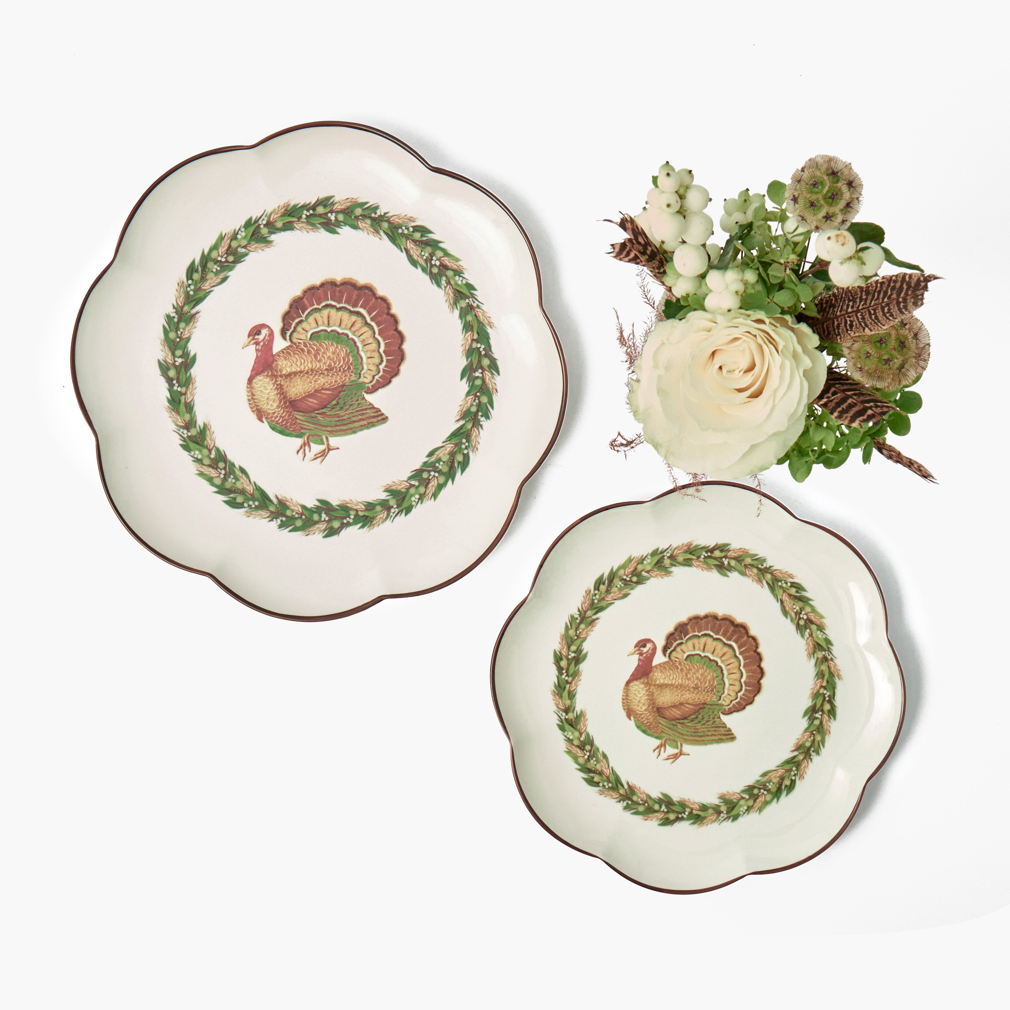 Olive & Brown Turkey Starter Plate