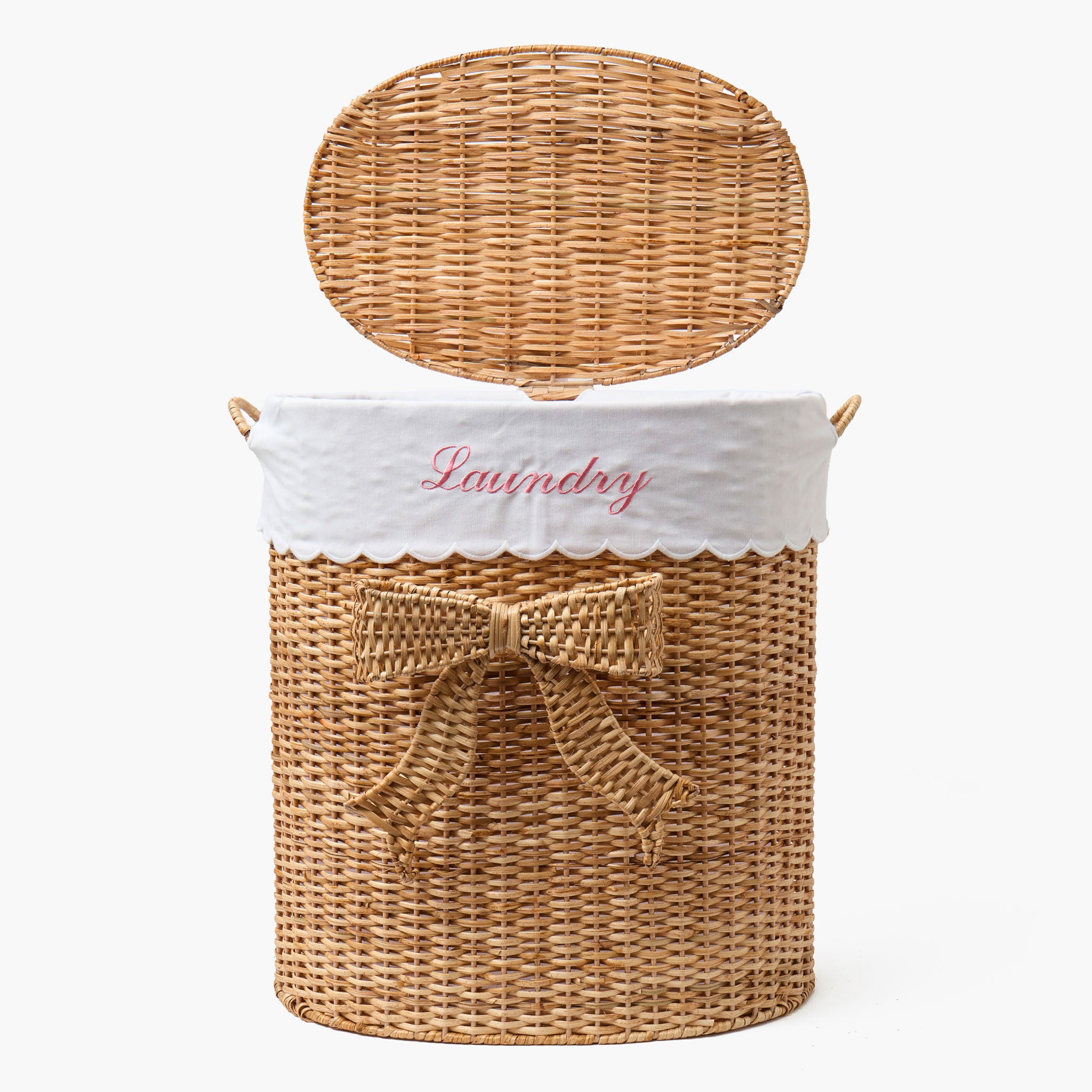 Isabella Rattan Bow Laundry Basket