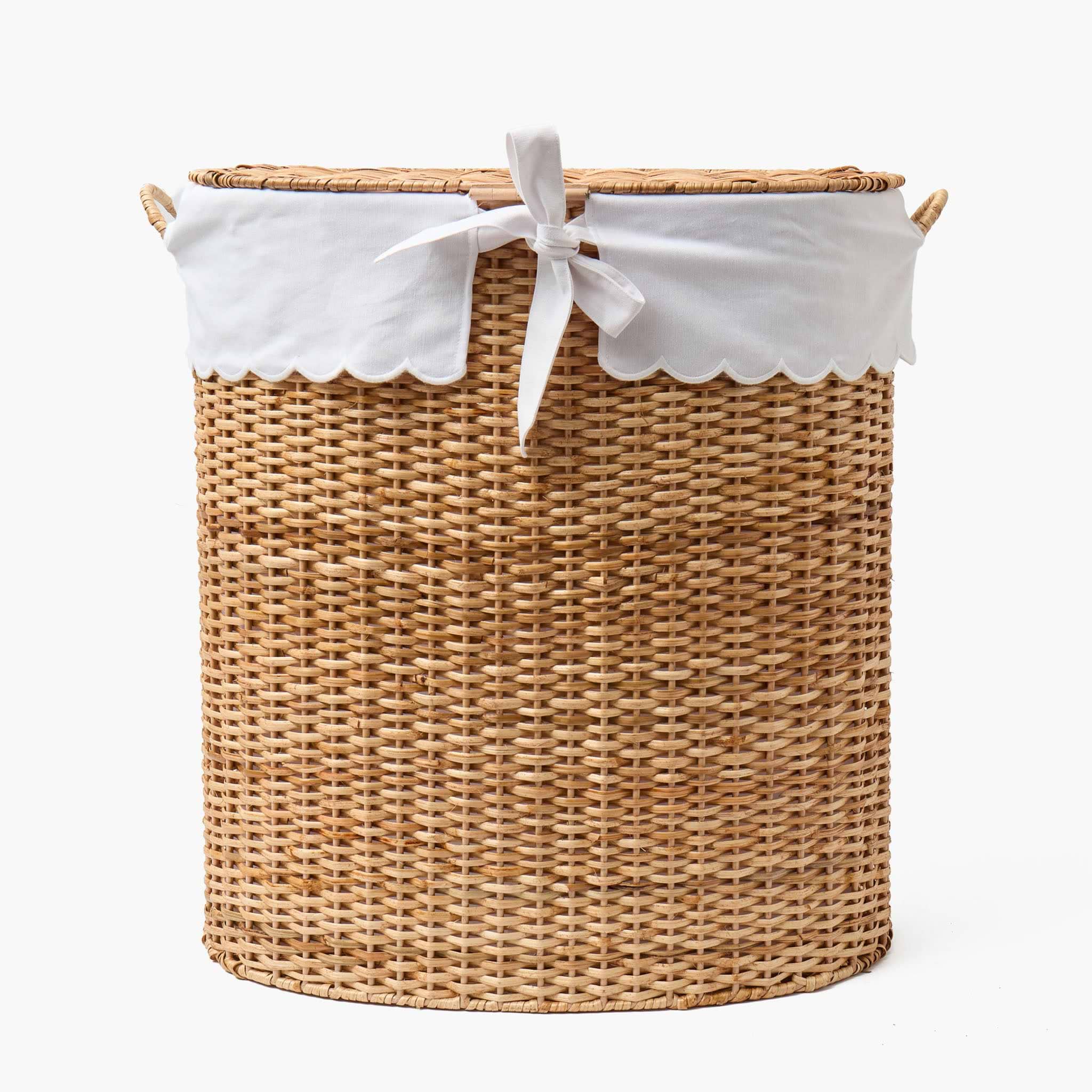 Isabella Rattan Bow Laundry Basket