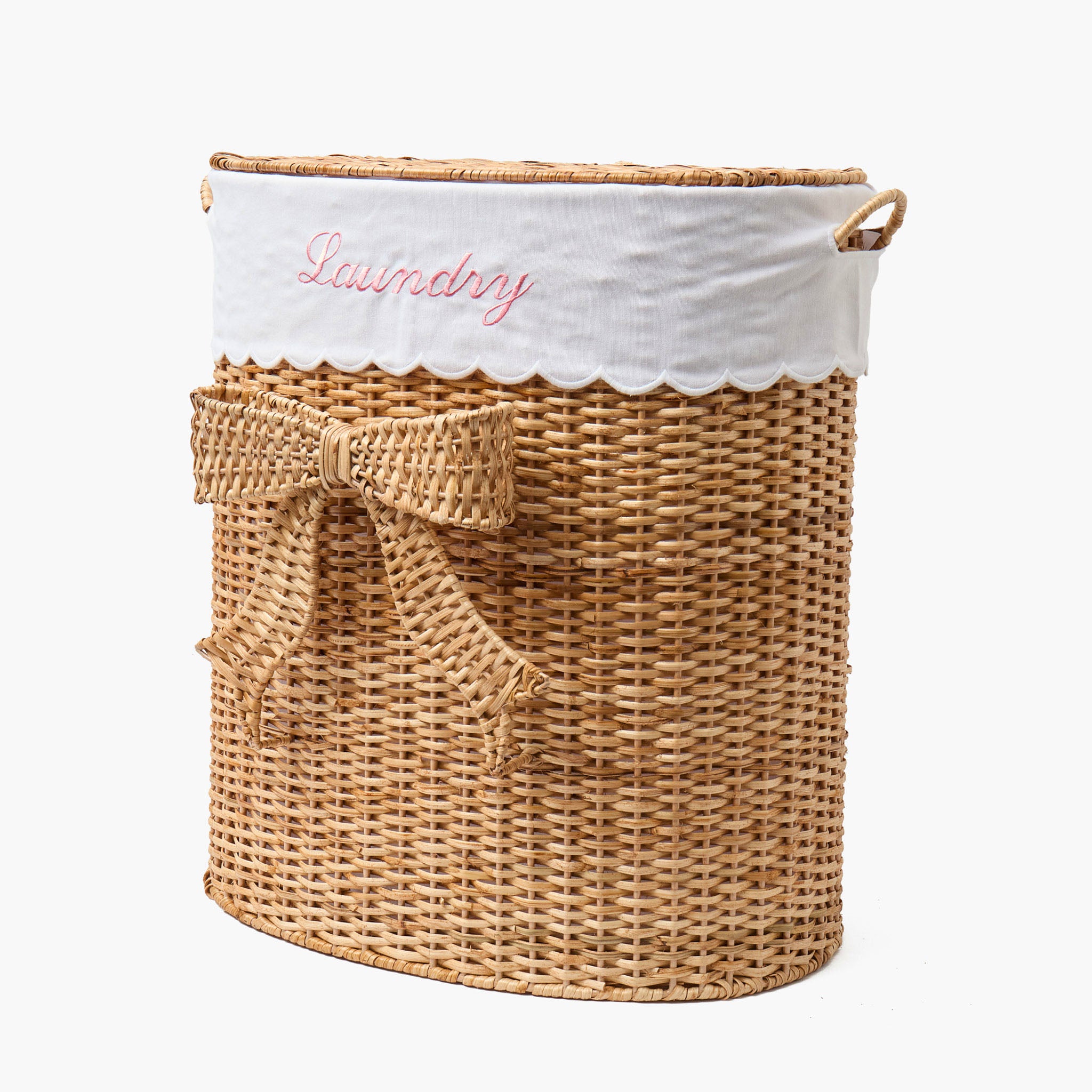 Isabella Rattan Bow Laundry Basket