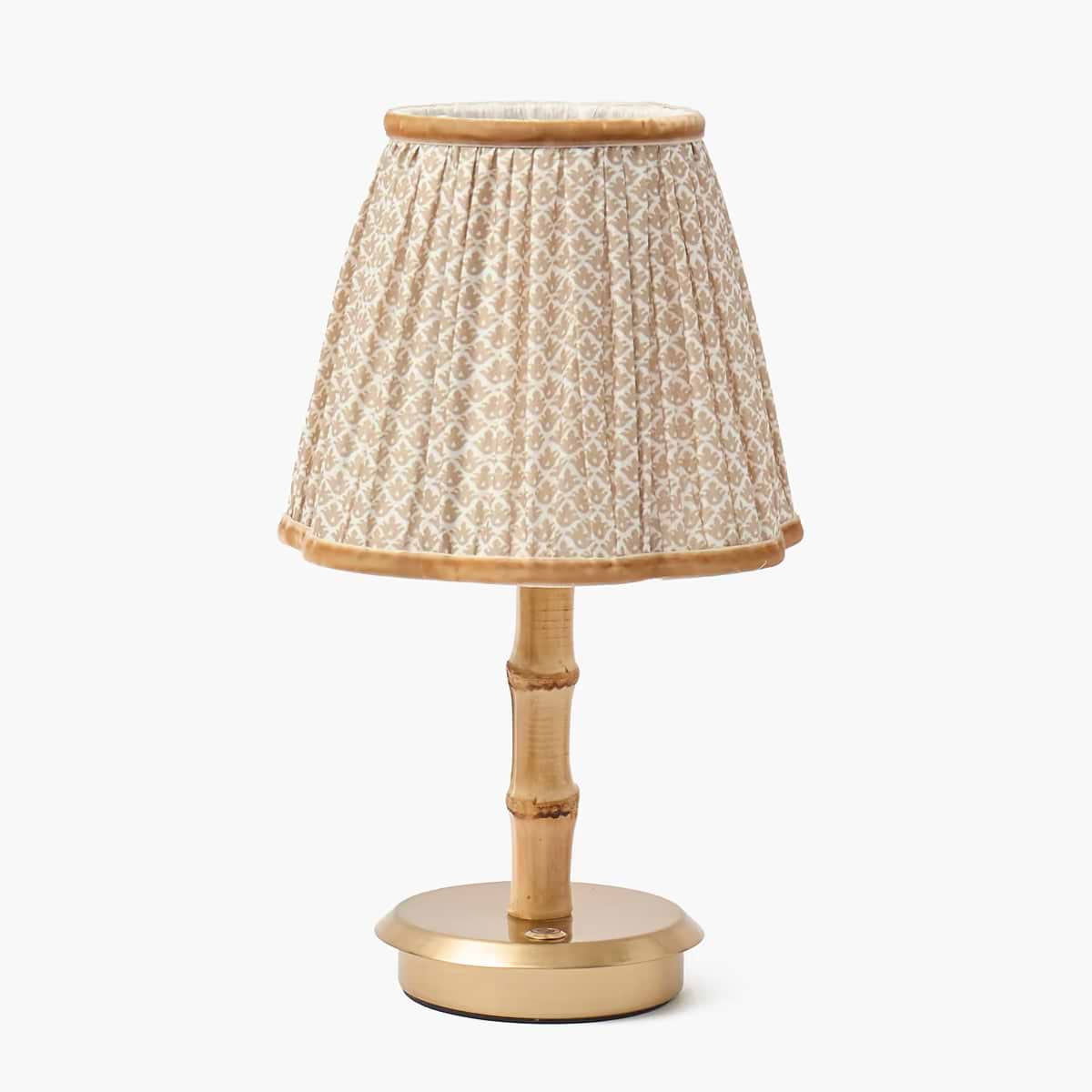 Bamboo Short Rechargeable Lamp