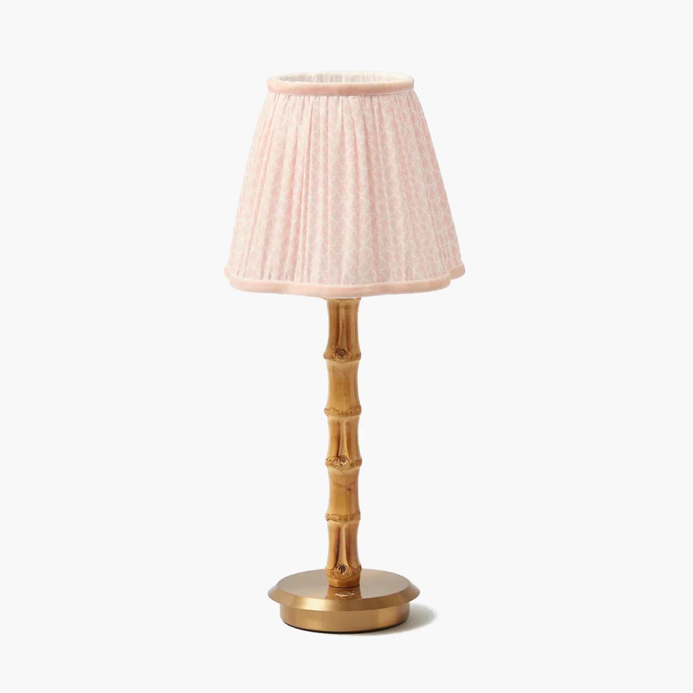 Pink Striped Ruffle Lampshade (18cm)