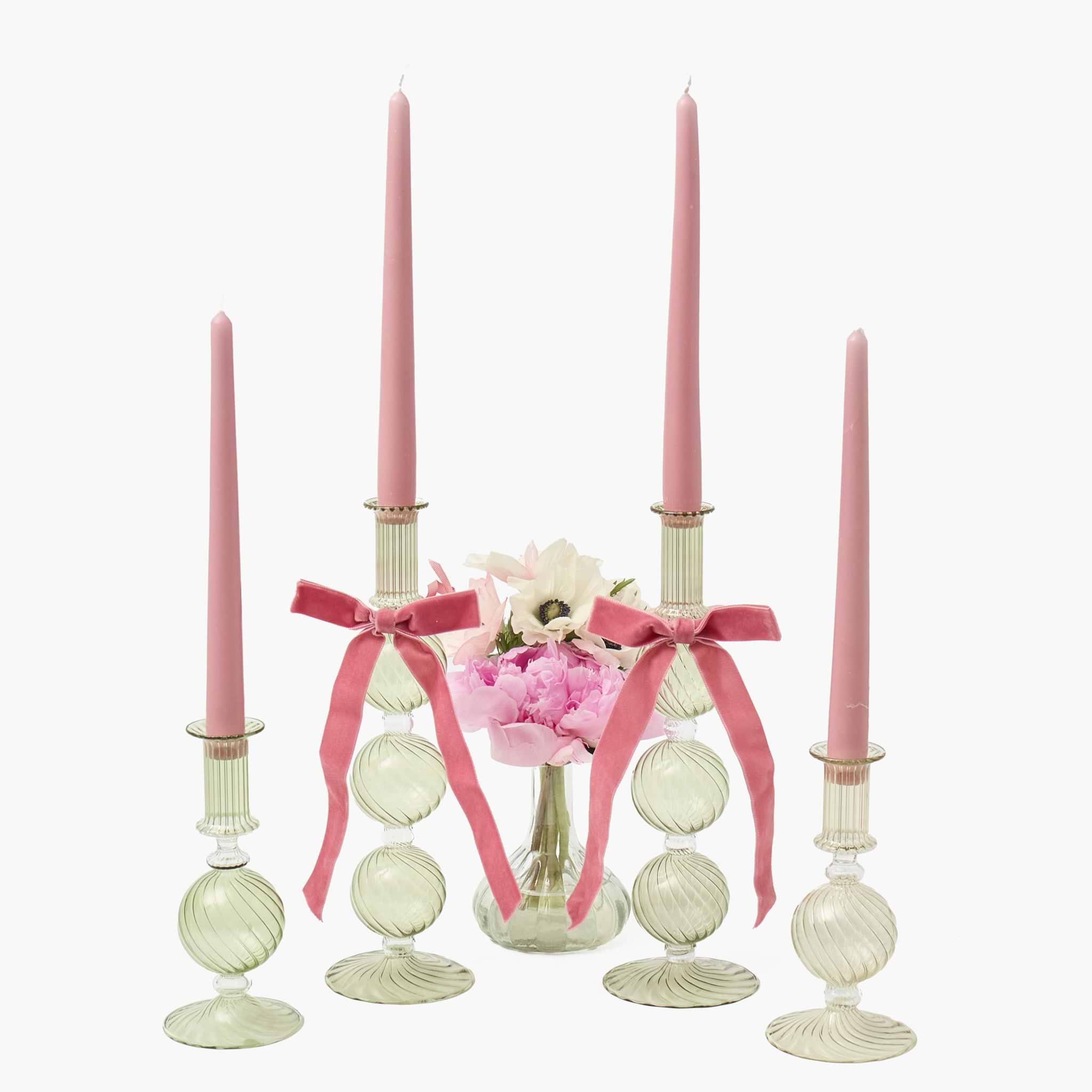 Camille Olive Candle Holder Set