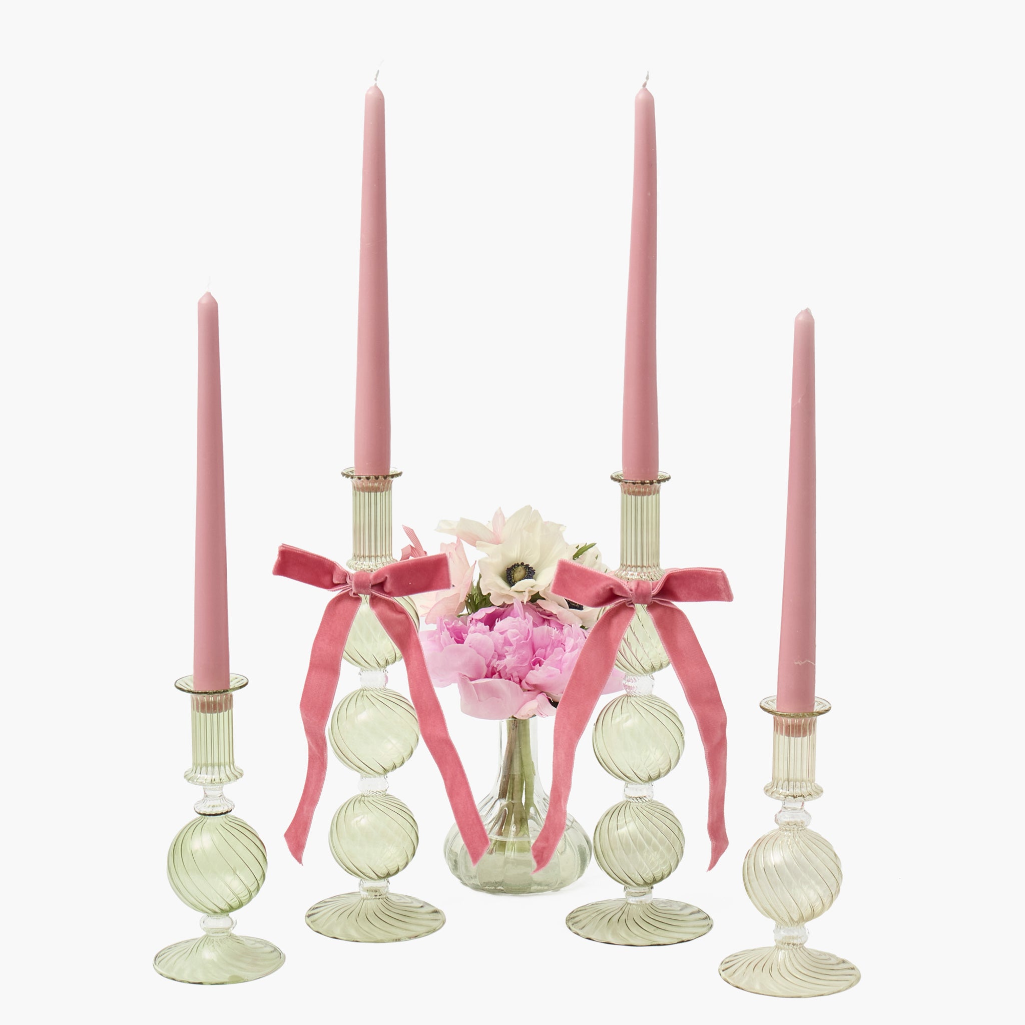 Camille Olive Candle Holder Set