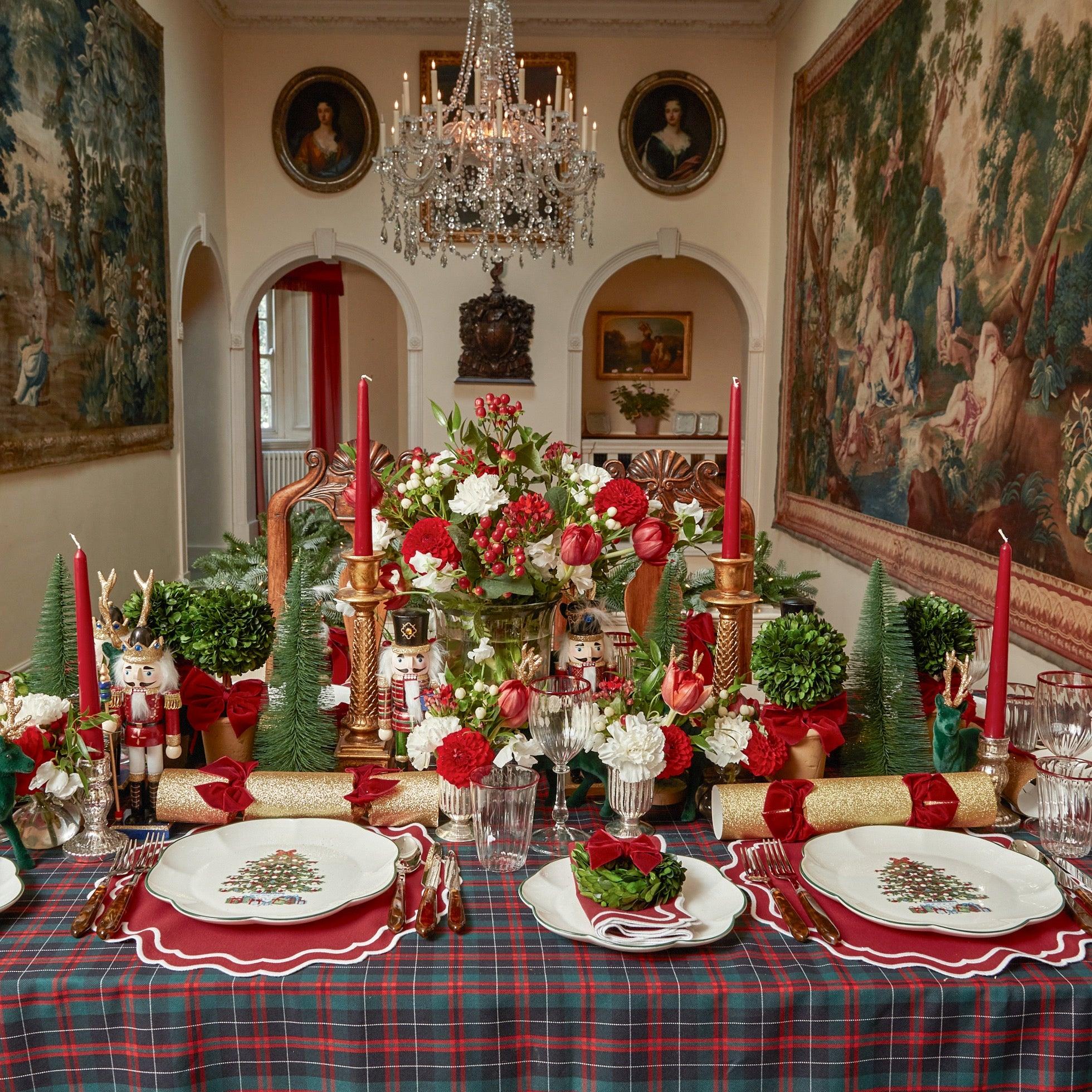 Celebrate the beauty of the season with the Katherine Berry Red Napkins Set, a must-have for infusing your dining experience with the warmth and festive spirit of Christmas, personalized through monogramming.