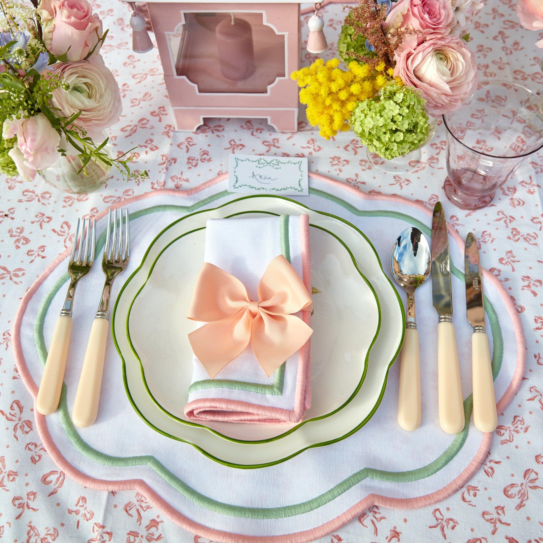 Pink Tulip Water Glasses (Set of 4) - Mrs. Alice