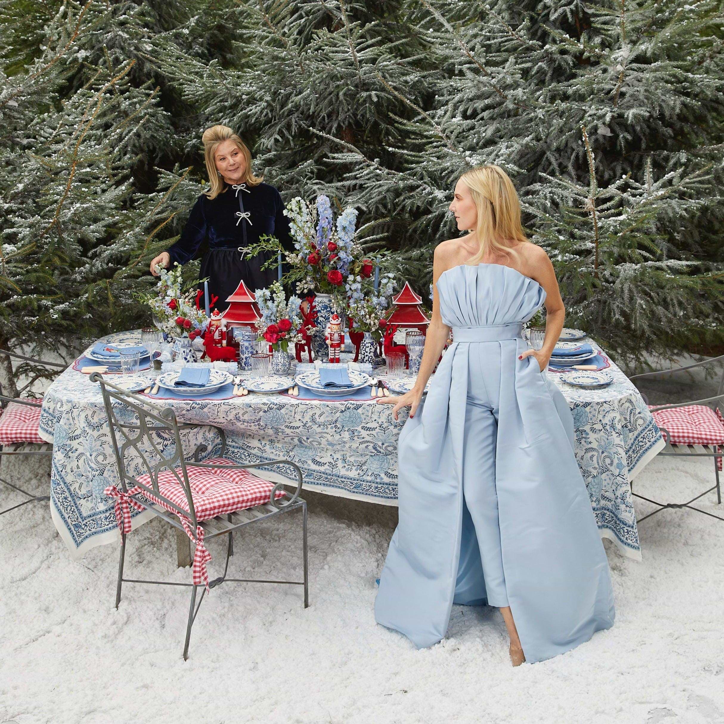 Eloise Blue & Red Placemats & Father Christmas Napkins (Set of 4) - Mrs. Alice