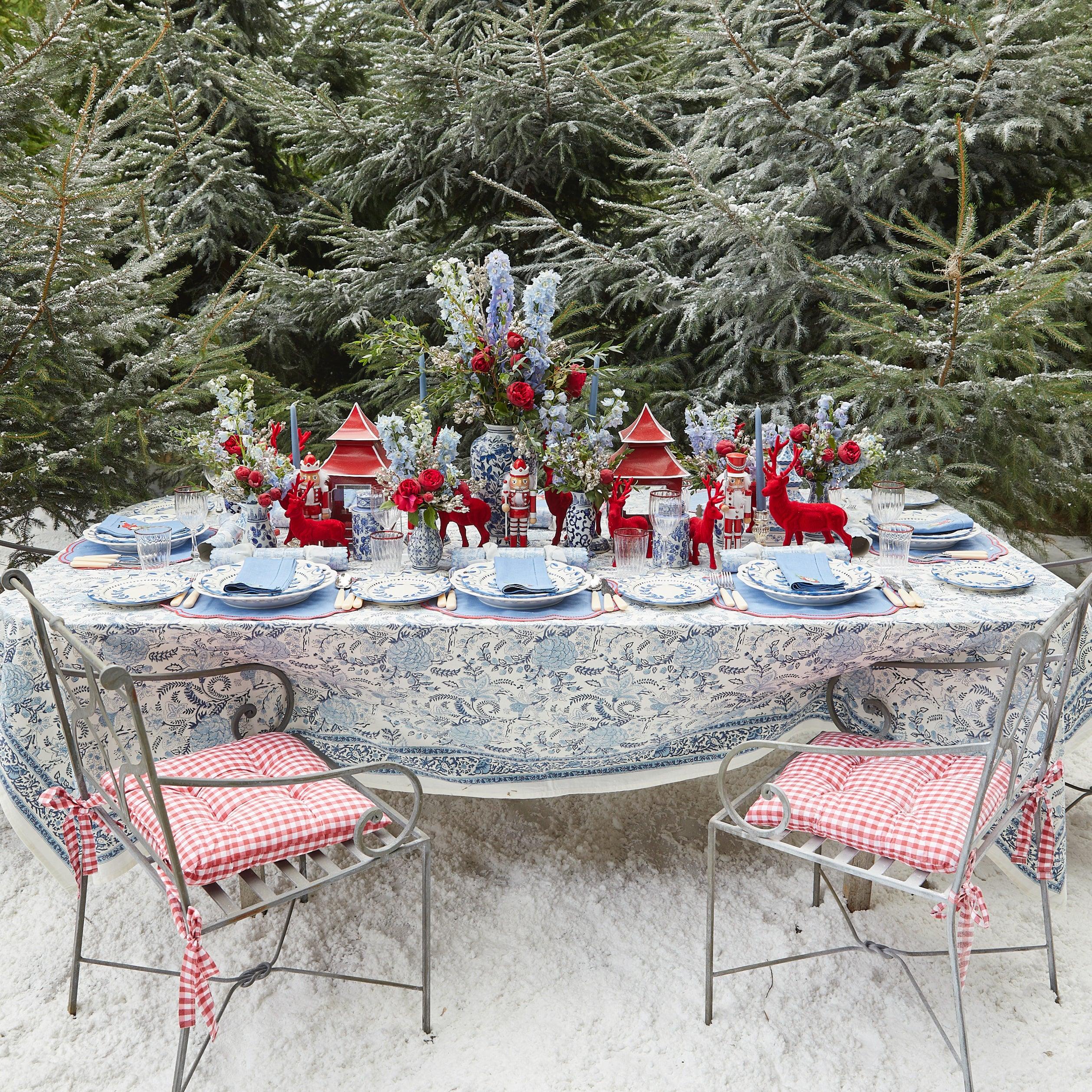 Eloise Blue & Red Placemats & Father Christmas Napkins (Set of 4) - Mrs. Alice
