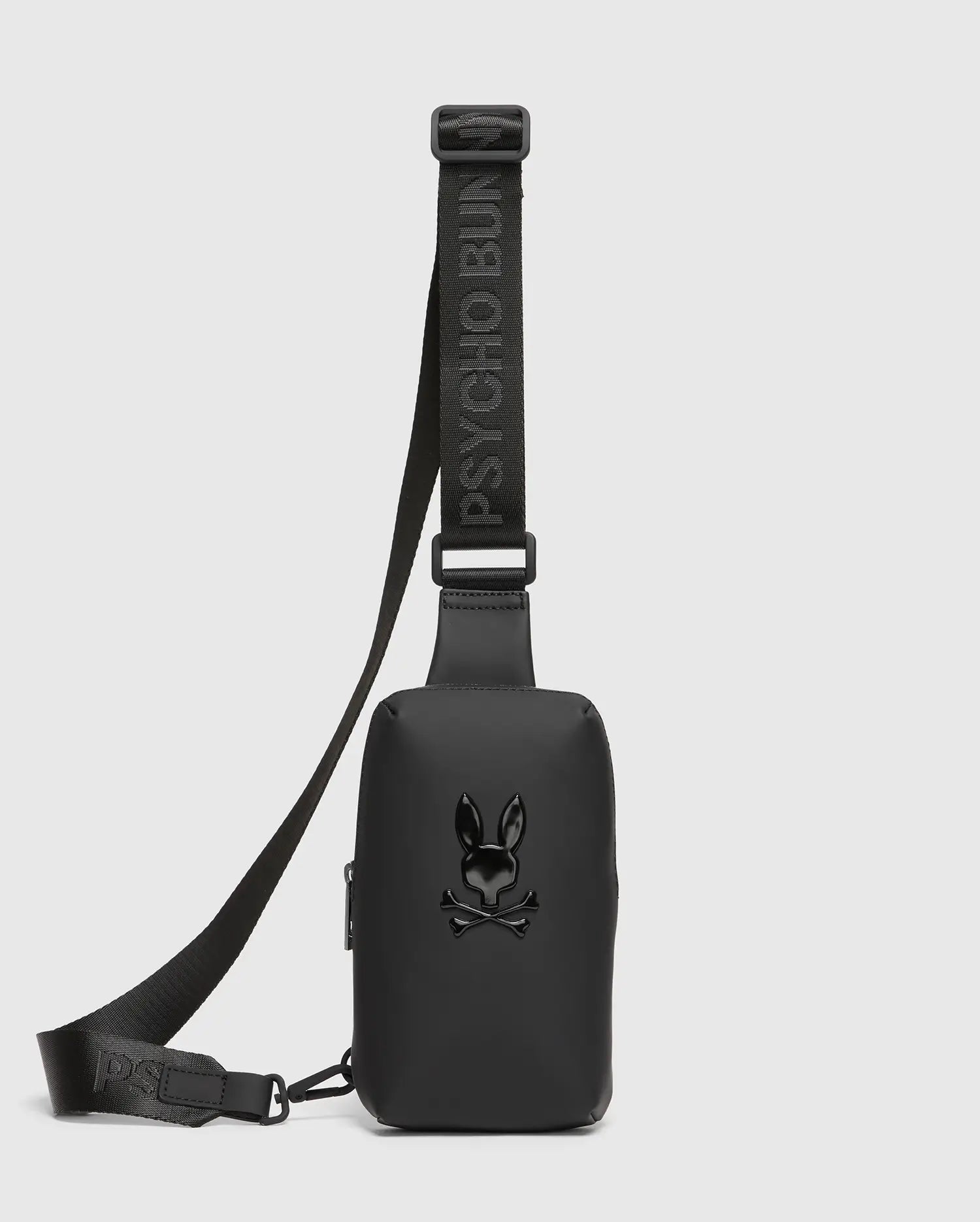 Men's Rubberized Crossbody in Black | Psycho Bunny
