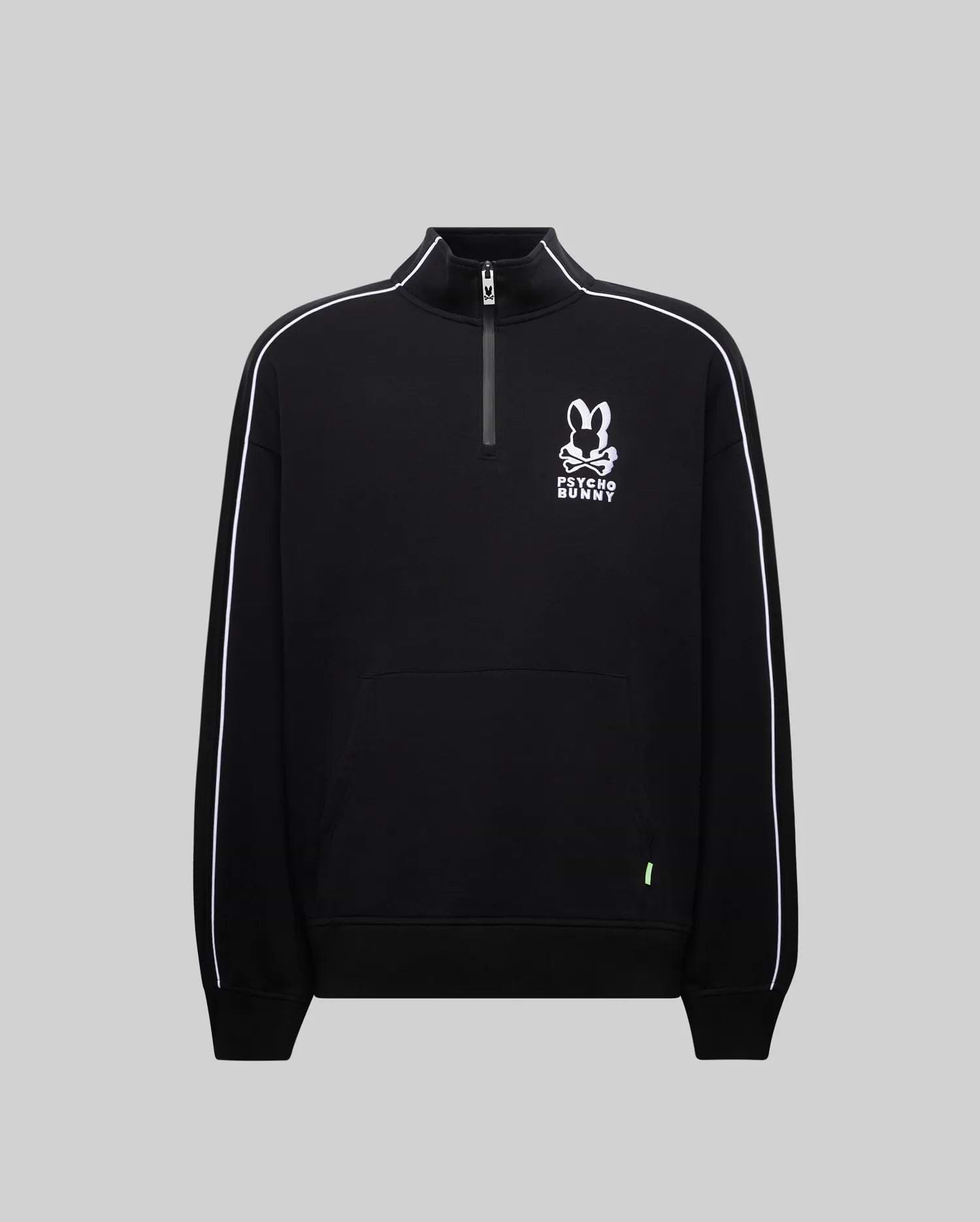 Men's Big And Tall Toby 1/4 Zip in Black | Psycho Bunny
