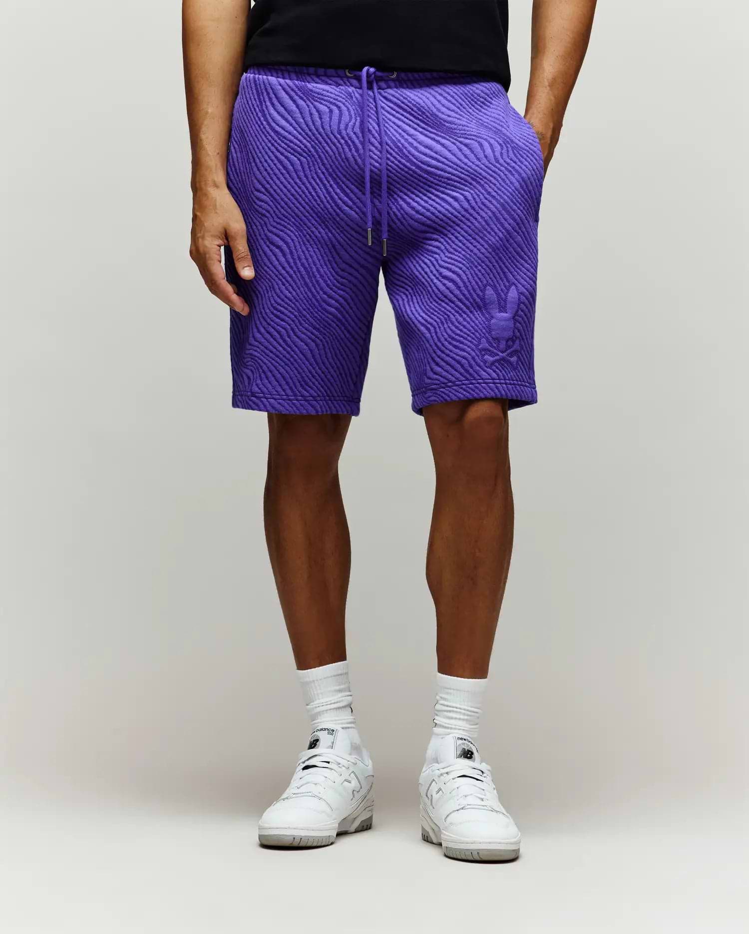 Men's Kendrick Double Knit Jacquard Textured Short in Purple