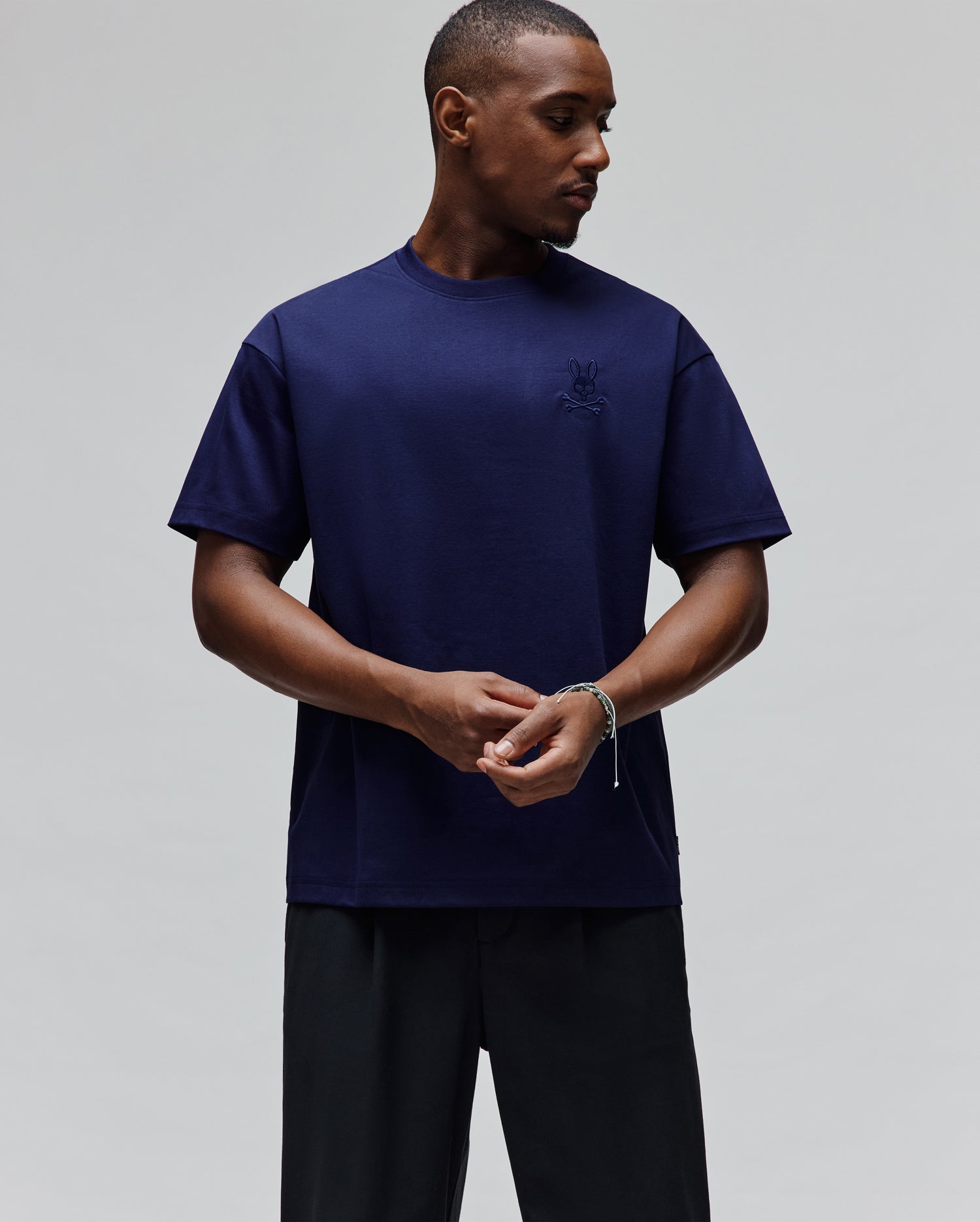 Men's Oscar Oversized Tee in Navy | Psycho Bunny