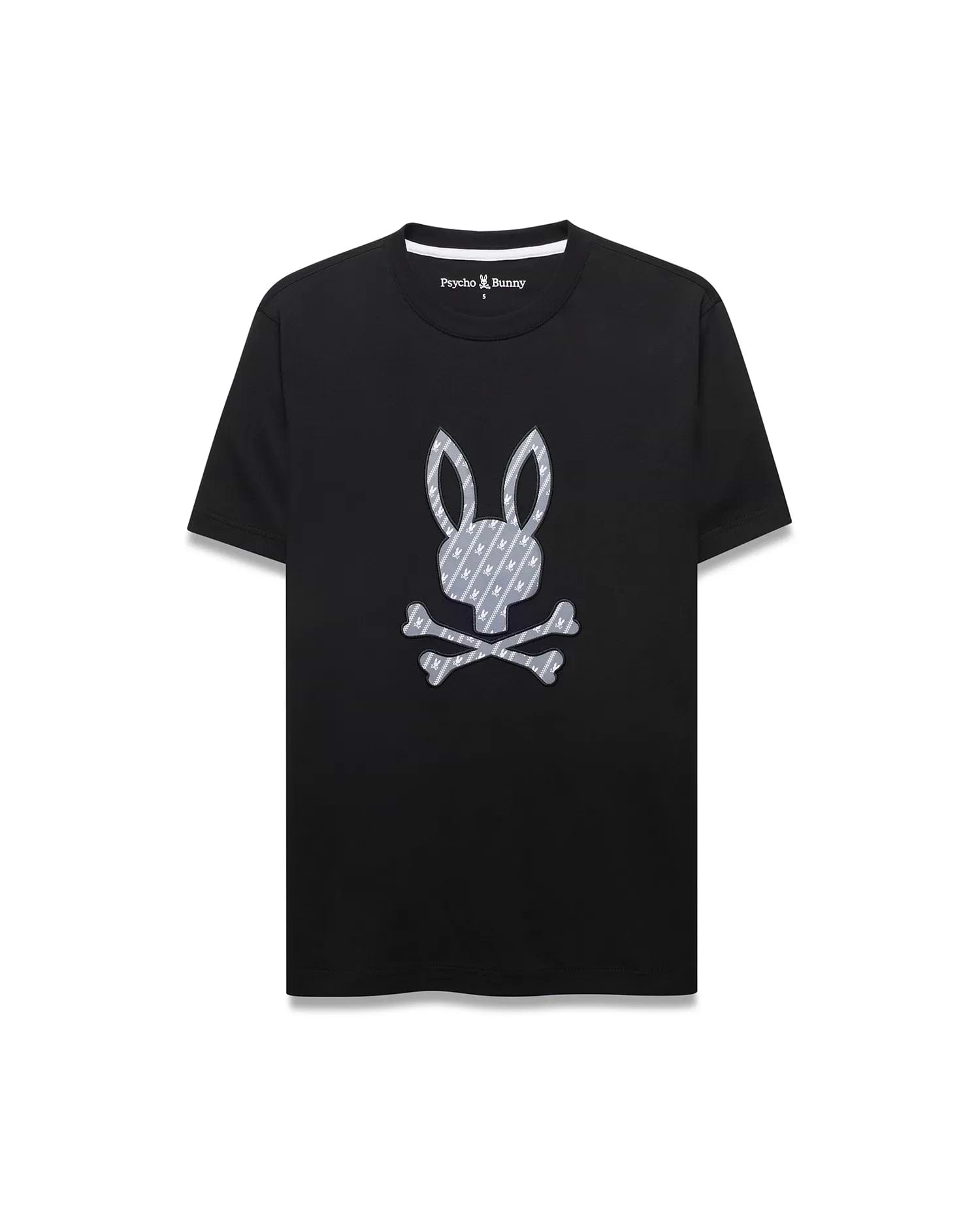 Men's Jaden Appliqué Graphic Tee in Black | Psycho Bunny