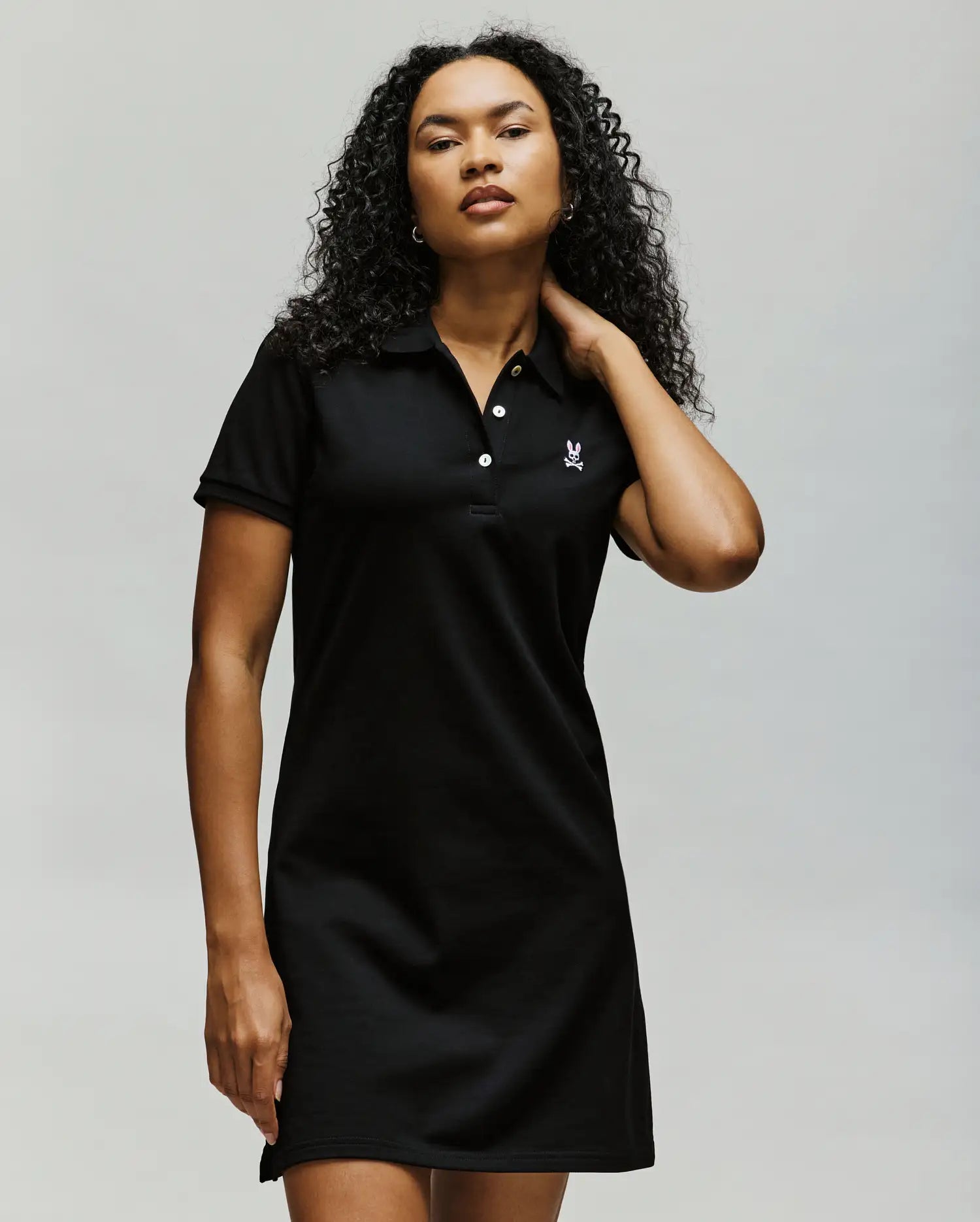 Womens Black Polo Dress