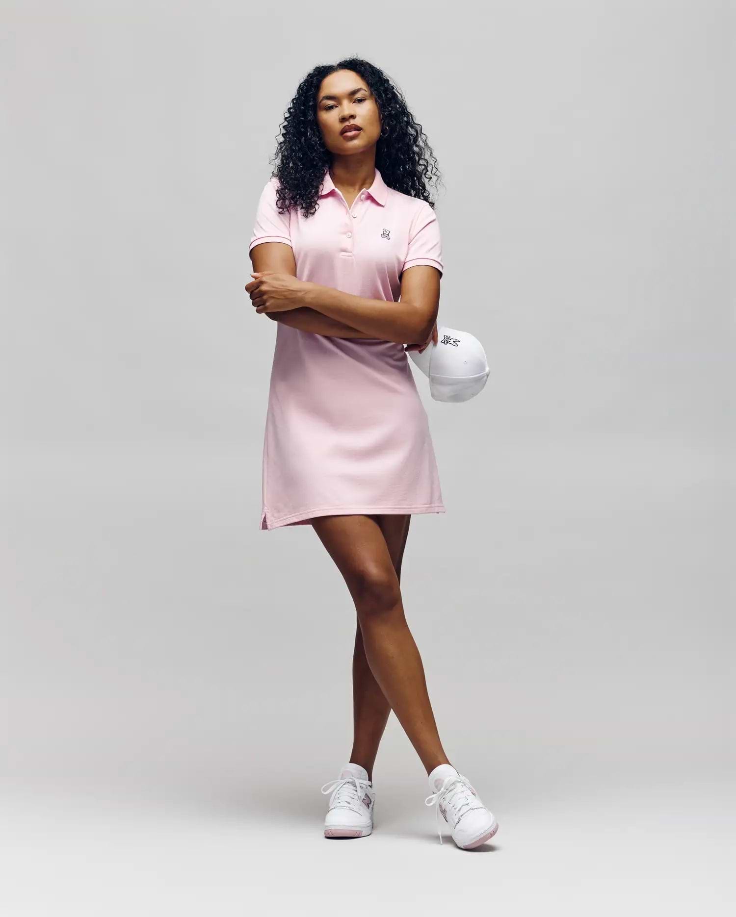 Womens Pink Polo Dress