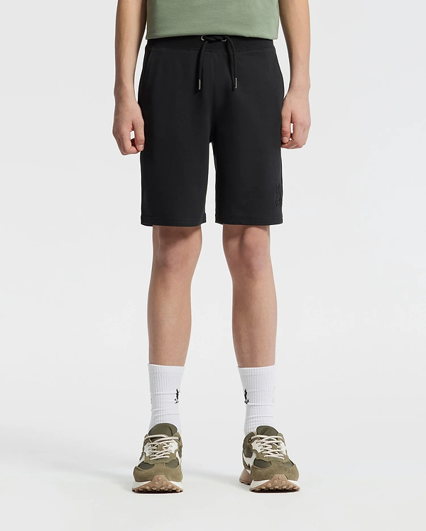 SHORT DE JOGGING LEVANZO POUR ENFANT, BRODÉ, EN TISSU MICRO RATINÉ vue 1