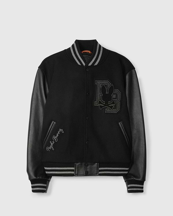 MENS BRAYDEN WOOL LEATHER VARSITY BOMBER view 2
