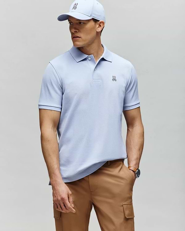 MENS CLASSIC PIQUE POLO SHIRT view 2
