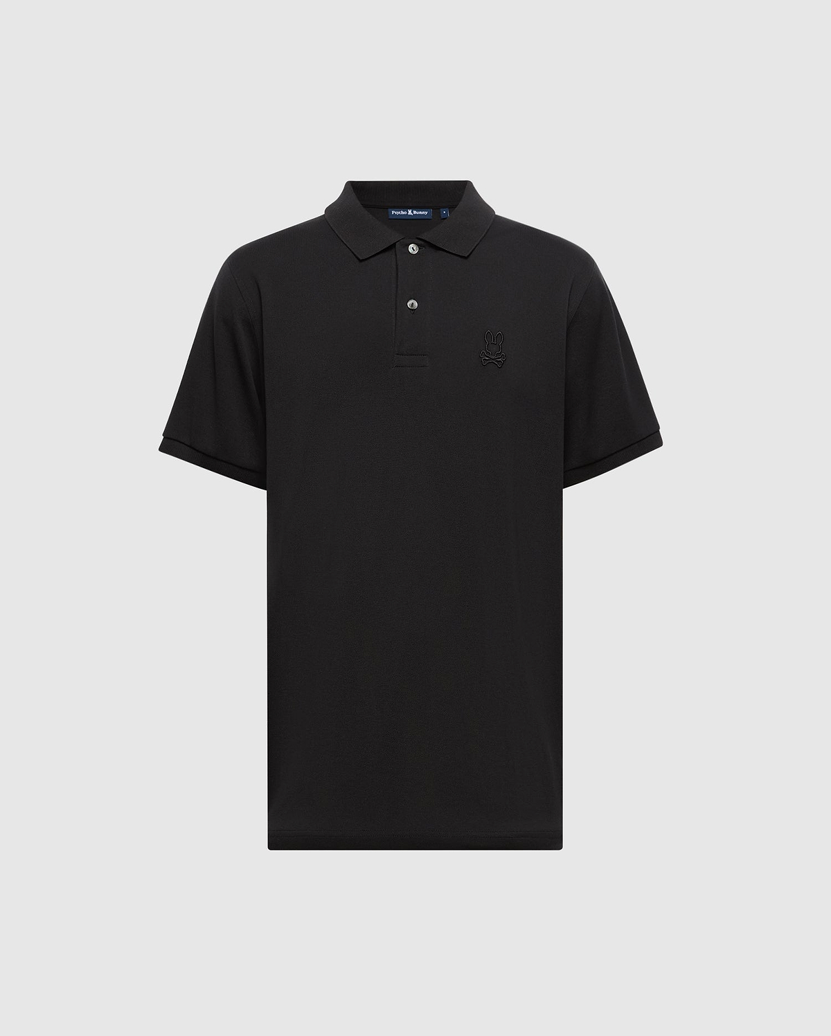 Mens Black James Premium Pique Polo Shirt | Psycho Bunny