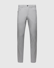 The MENS MAVERICK 10K STEP PANT - B6P788D200 by Psycho Bunny features a classic straight cut, front button and zip closure, and five-pocket styling, displayed on a light background.