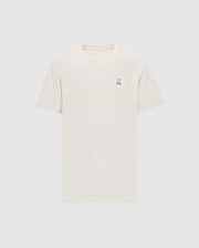 Psycho Bunny’s Men's Classic Crew Neck Tee (B6U014B200) in light beige has a small embroidered rabbit logo on the left chest. Made from premium Pima cotton jersey, it offers a simple, classic design with short sleeves.