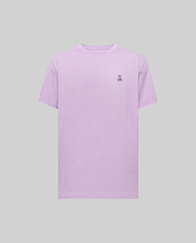 Mens Classic Crew Neck Tee in lavender, featuring a classic fit and smooth jersey knit fabric. Small embroidered black and white Psycho Bunny skull logo on the left chest. (1)