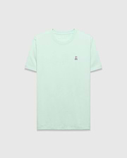 Mens Classic Crew Neck Tee in mint green, featuring a classic fit and smooth jersey knit. Small embroidered pink, white, and black Psycho Bunny skull logo on the left chest. (2)