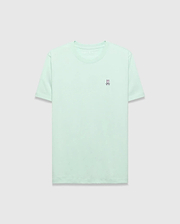 Mens Classic Crew Neck Tee in mint green, featuring a classic fit and smooth jersey knit. Small embroidered pink, white, and black Psycho Bunny skull logo on the left chest. (2)