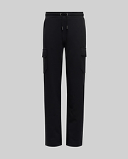 The KIDS NASH CARGO SWEATPANT (KB0800004) by Psycho Bunny features an elastic waistband, drawstring, and cargo pockets for classic comfort—perfectly versatile and shown here against a plain gray background.