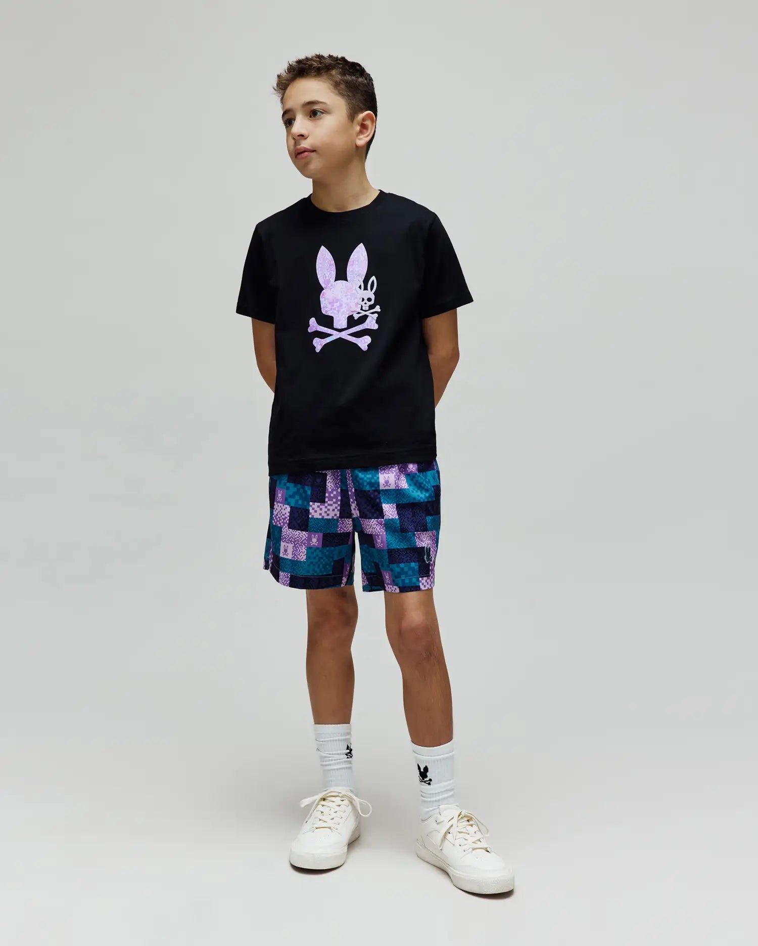 KIDS OLIVIER ALL OVER BUNNY SWIM TRUNK 6" view 4