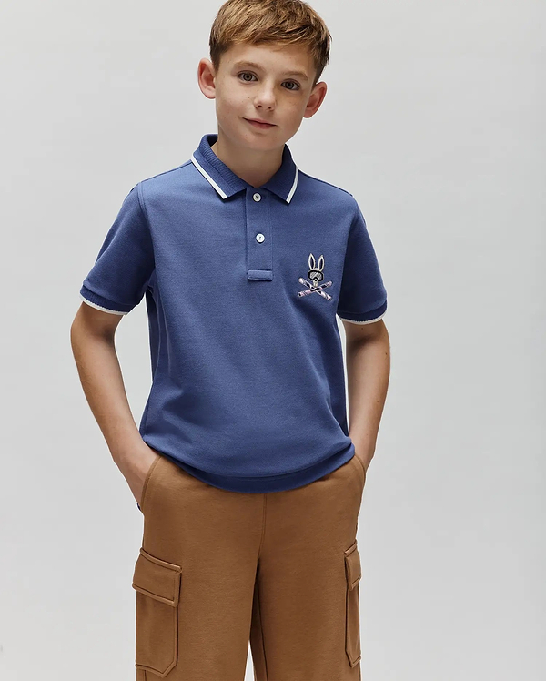 KIDS INDIGO BUNNY PIQUE POLO view 1