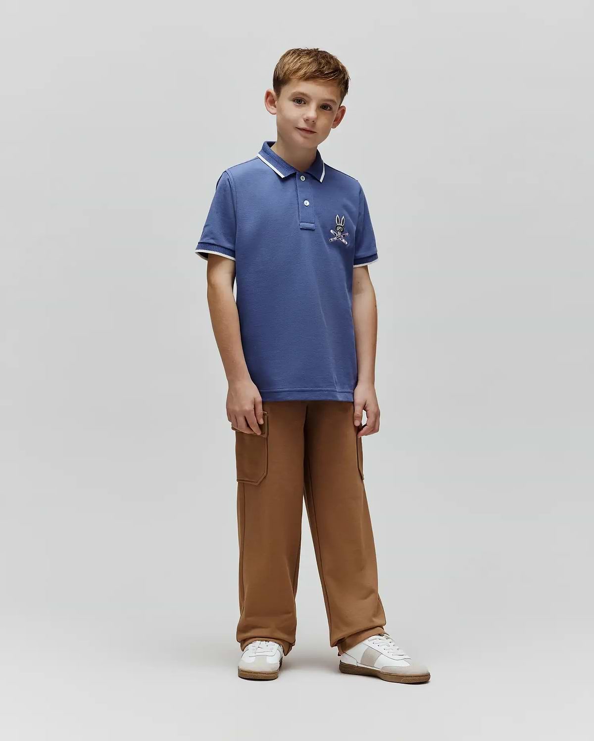 KIDS INDIGO BUNNY PIQUE POLO view 4