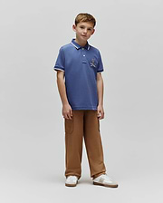 KIDS INDIGO BUNNY PIQUE POLO view 4