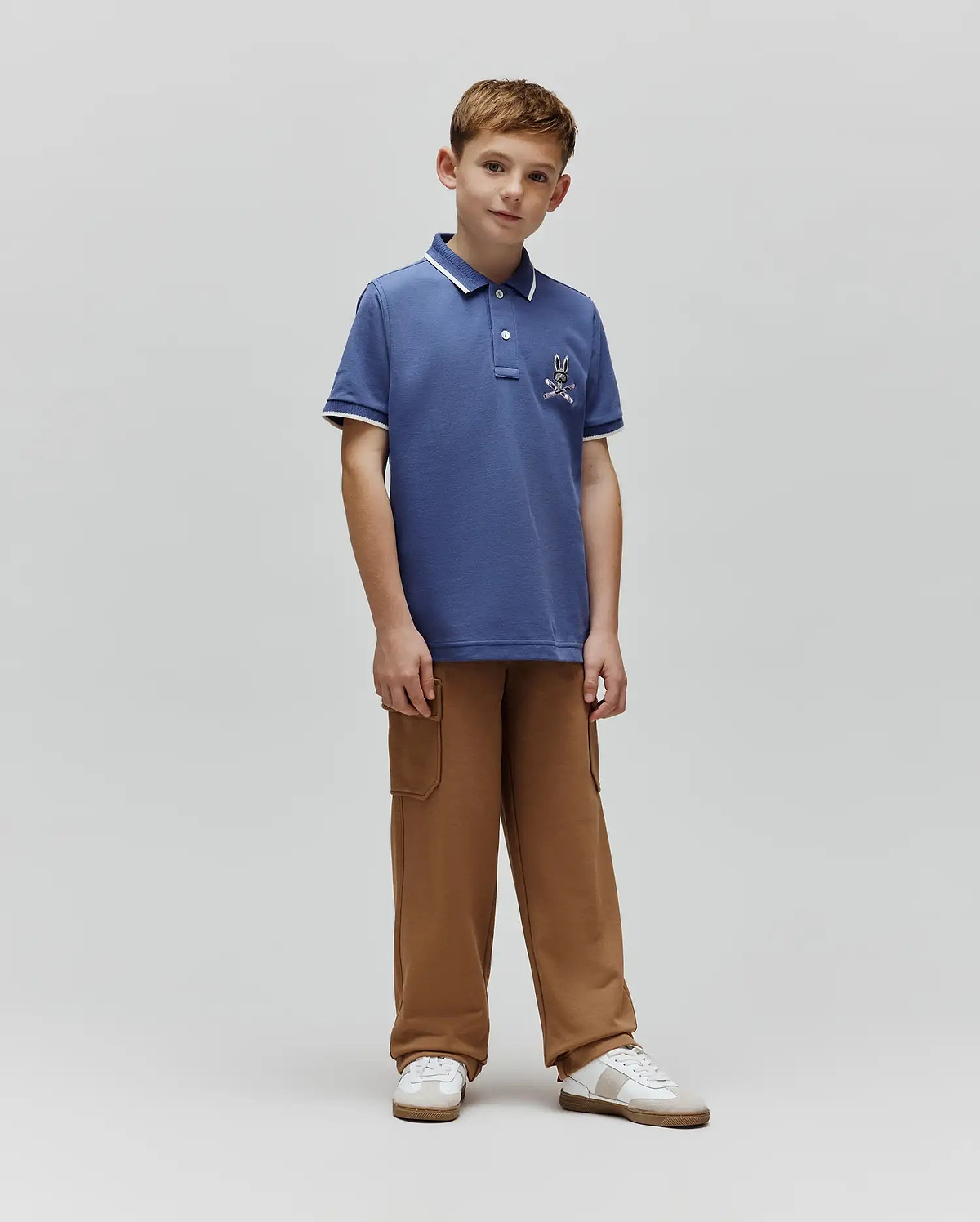KIDS INDIGO BUNNY PIQUE POLO view 4