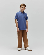 KIDS INDIGO BUNNY PIQUE POLO view 4